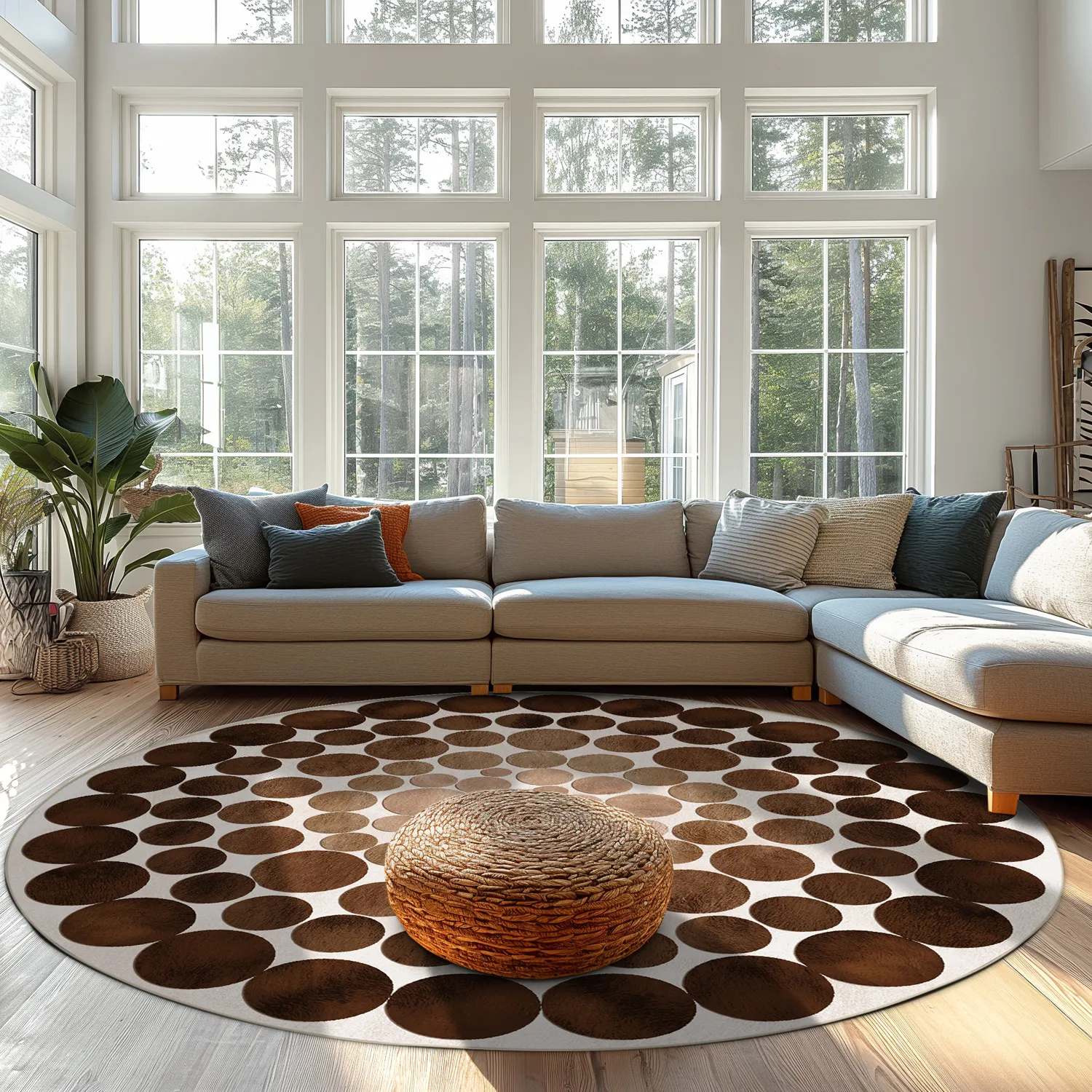 Kerek szőnyeg - Marineo (barna)