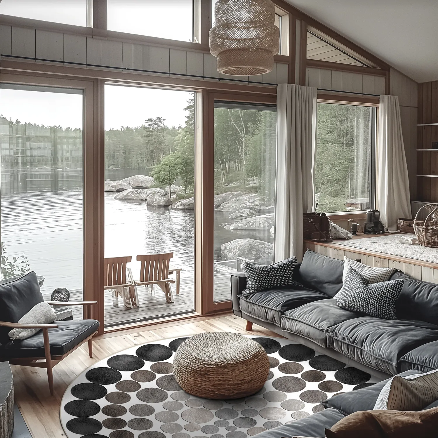 Kerek szőnyeg - Marineo (szürke)