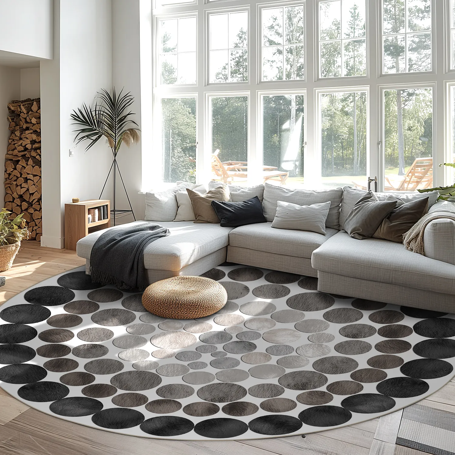 Kerek szőnyeg - Marineo (szürke)