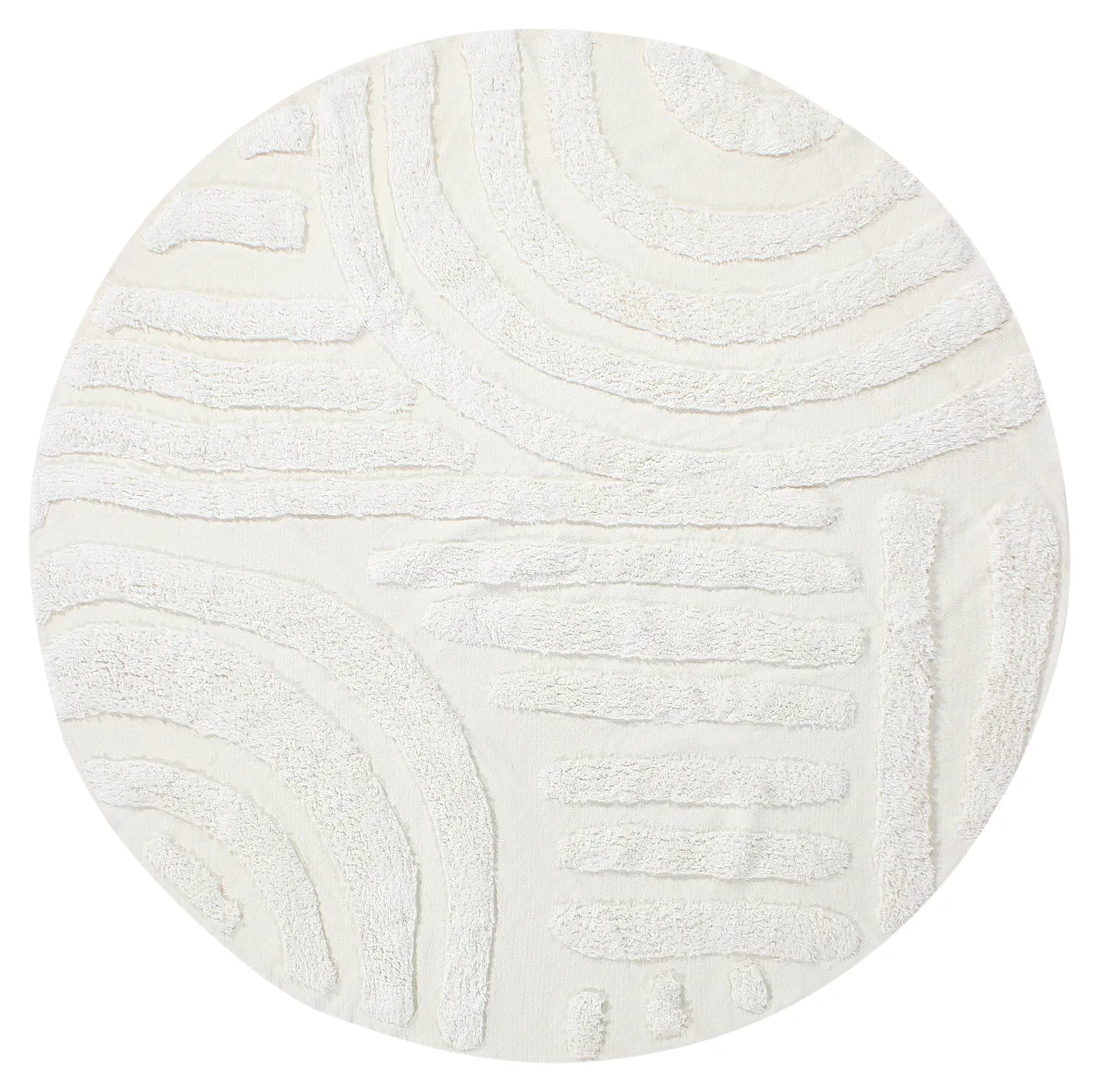Kerek szőnyeg - Mavis Natural Cotton Shaggy (offwhite)