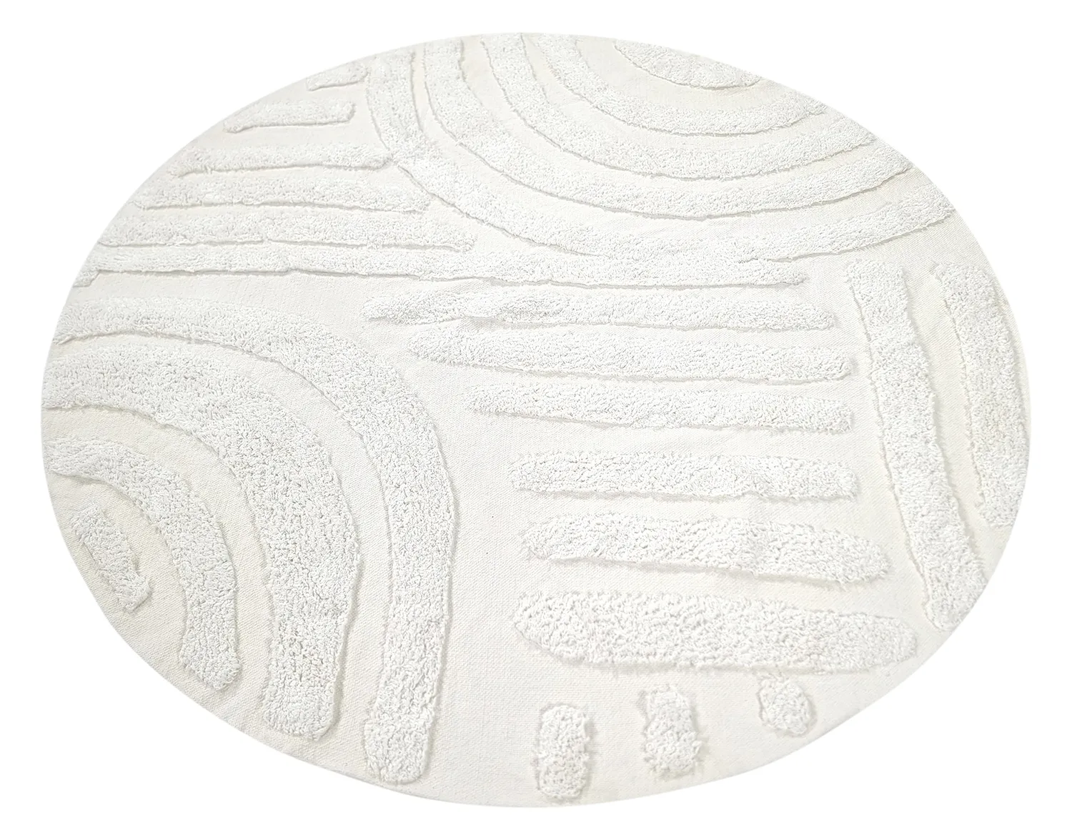Kerek szőnyeg - Mavis Natural Cotton Shaggy (offwhite)