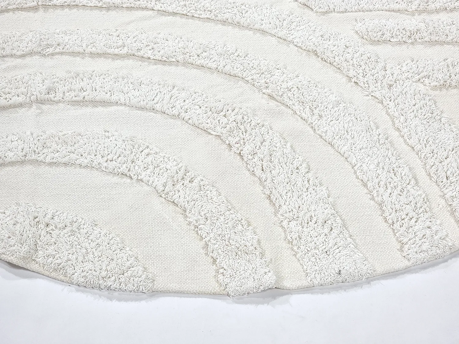 Kerek szőnyeg - Mavis Natural Cotton Shaggy (offwhite)