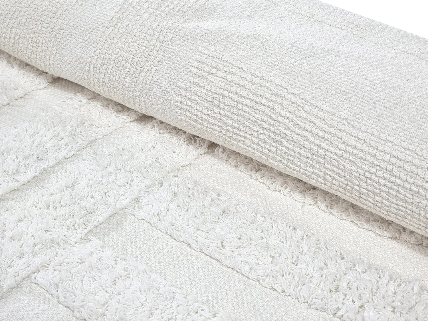 Kerek szőnyeg - Mavis Natural Cotton Shaggy (offwhite)