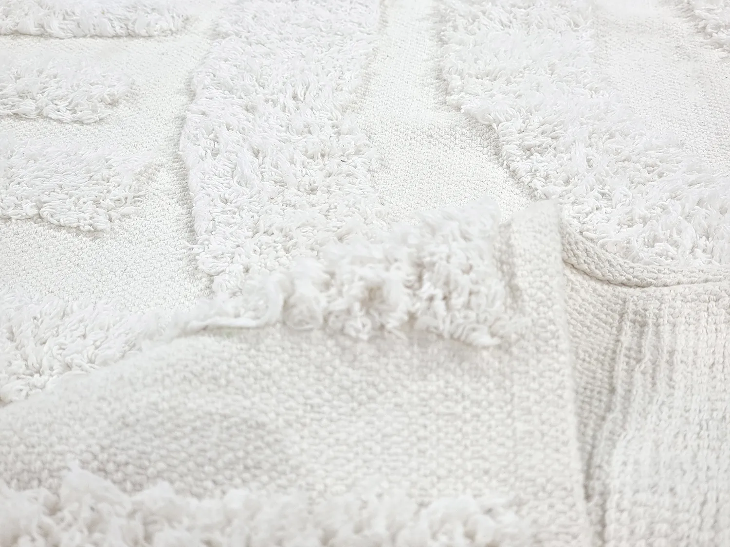 Kerek szőnyeg - Mavis Natural Cotton Shaggy (offwhite)