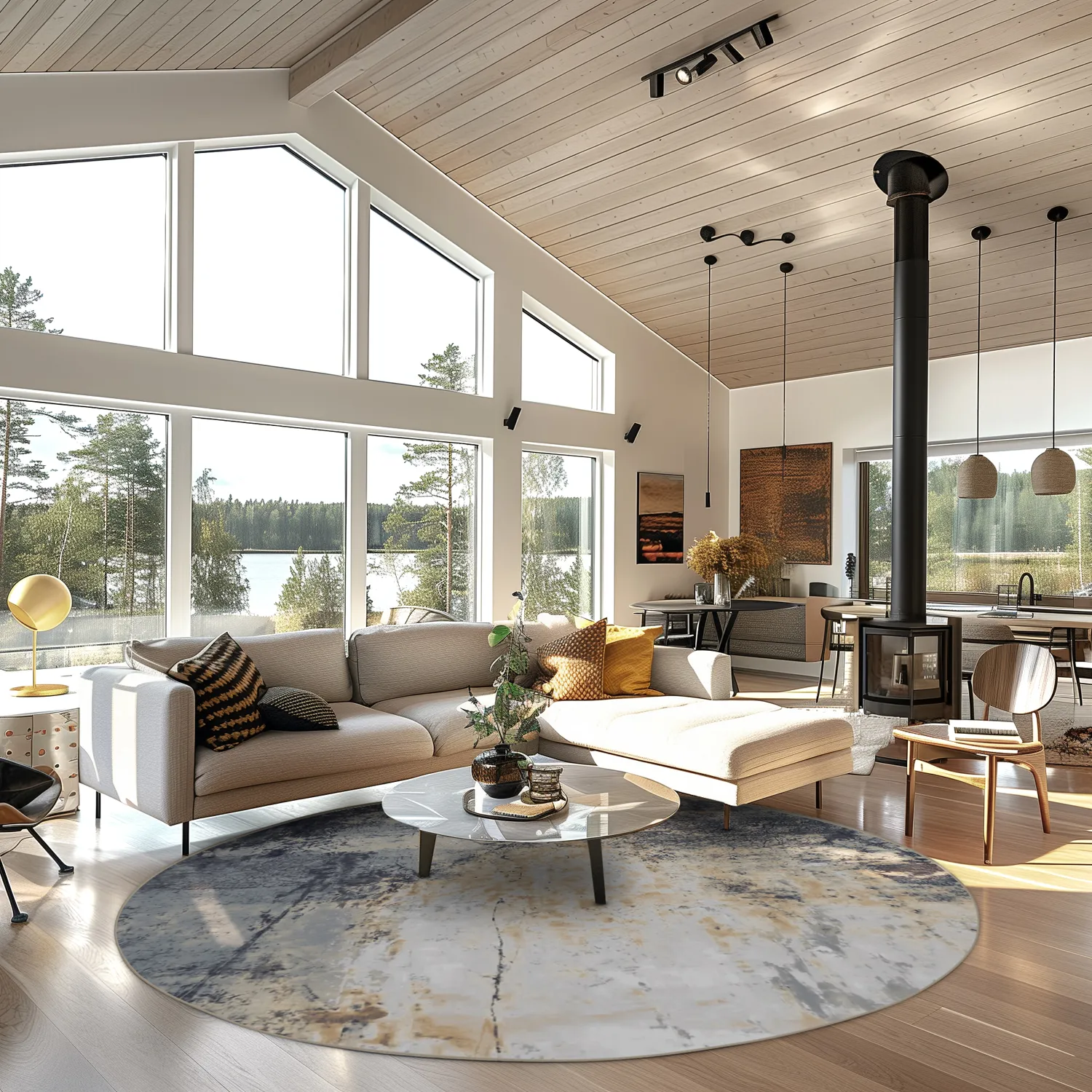 Kerek szőnyeg - Melazzo (szürke/többszínű)