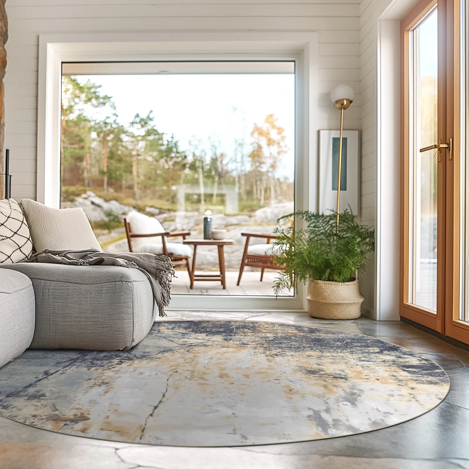 Kerek szőnyeg - Melazzo (szürke/többszínű)