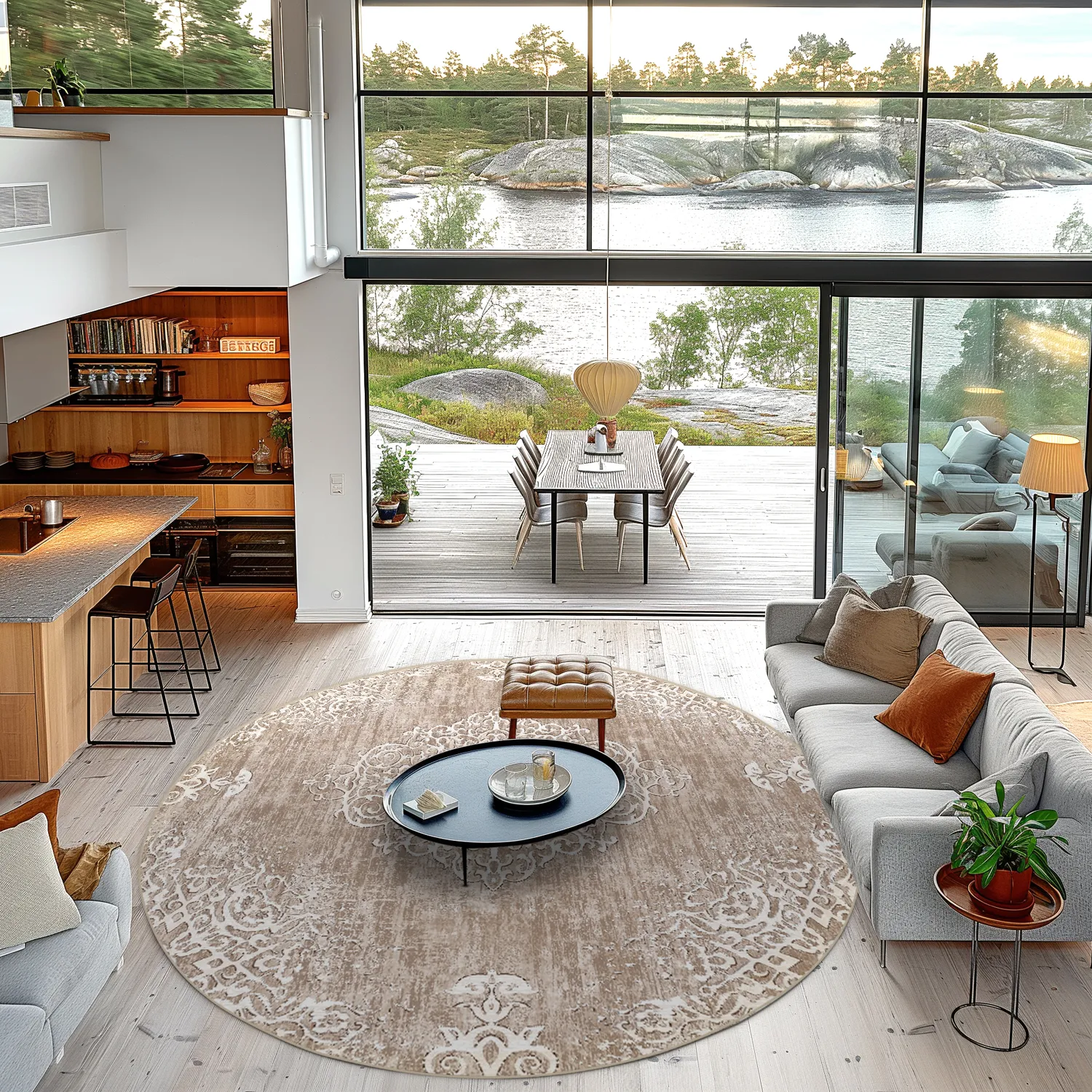 Kerek szőnyeg - Milazzo (bezs)