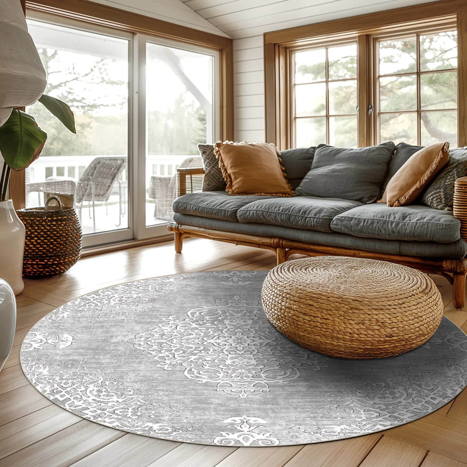 Kerek szőnyeg - Milazzo (szürke)