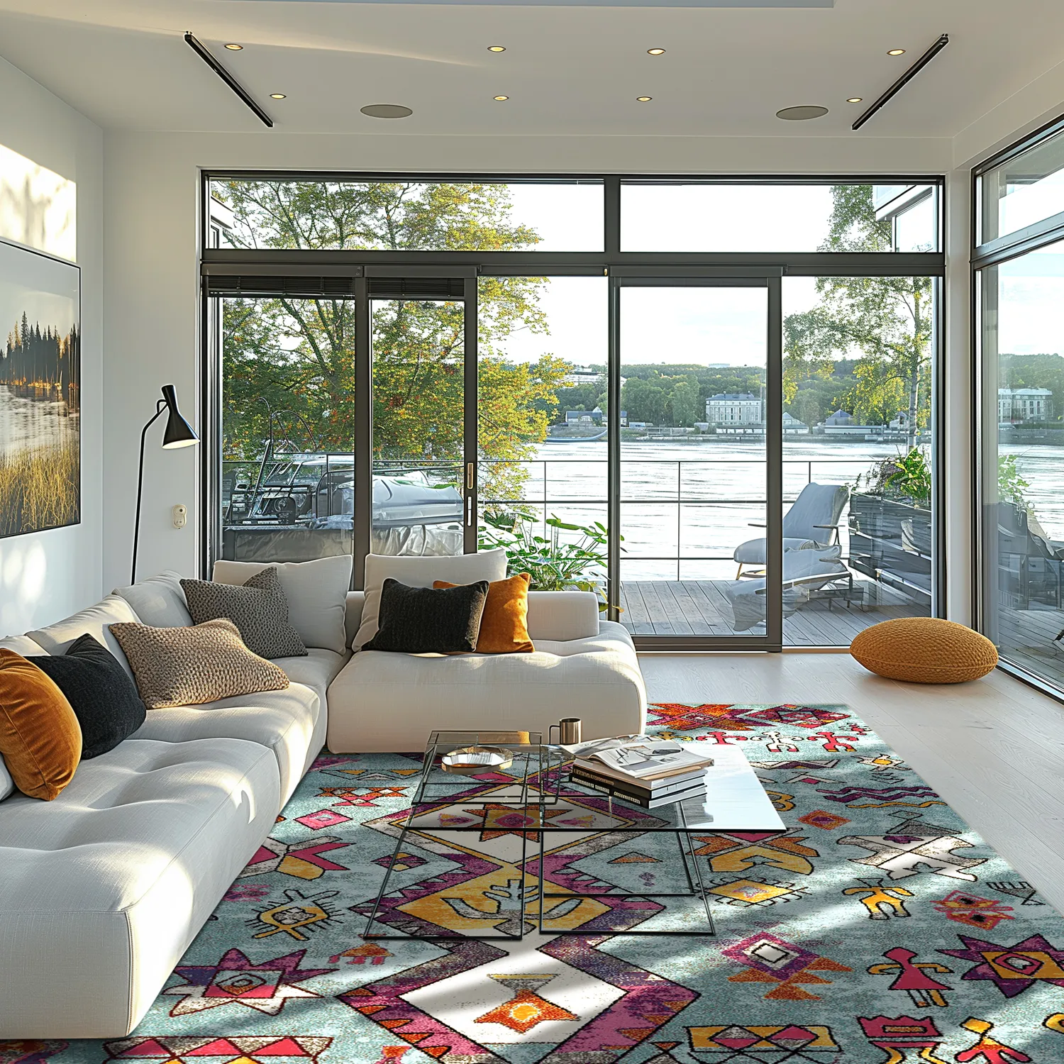 Wilton szőnyeg - Misare (kék/többszínű)