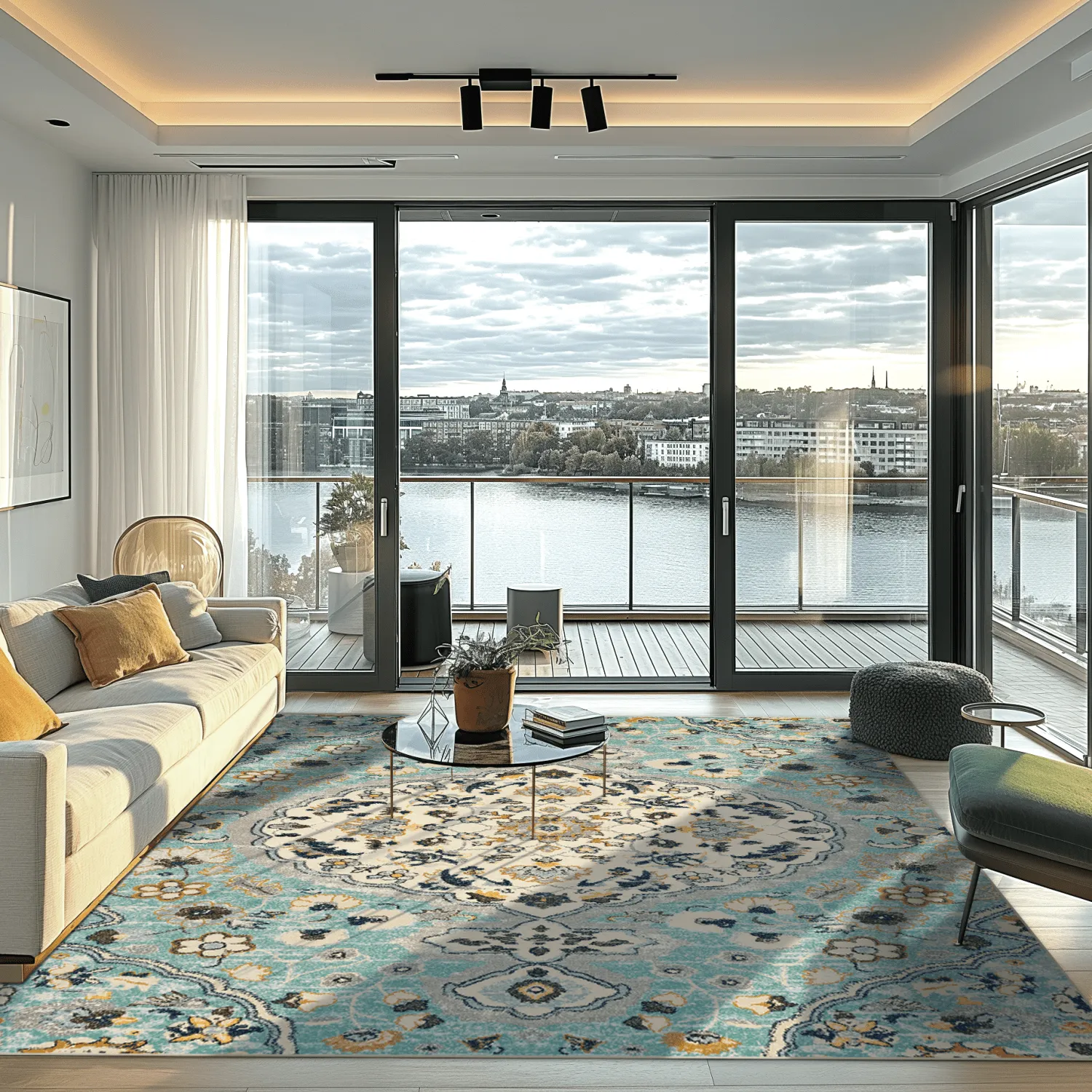 Wilton szőnyeg - Mojácar (kék)