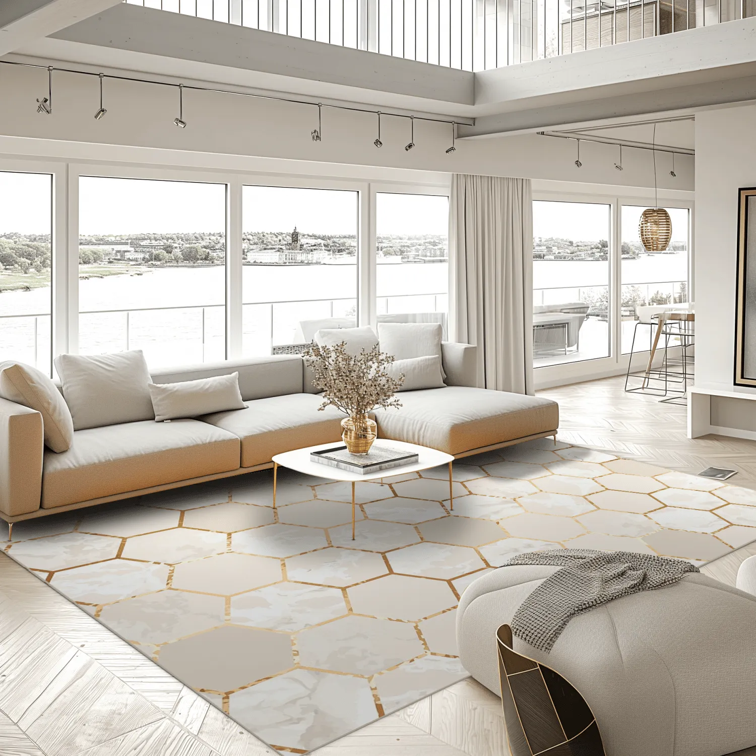 Wilton szőnyeg - Morino (bezs/fehér/arany)