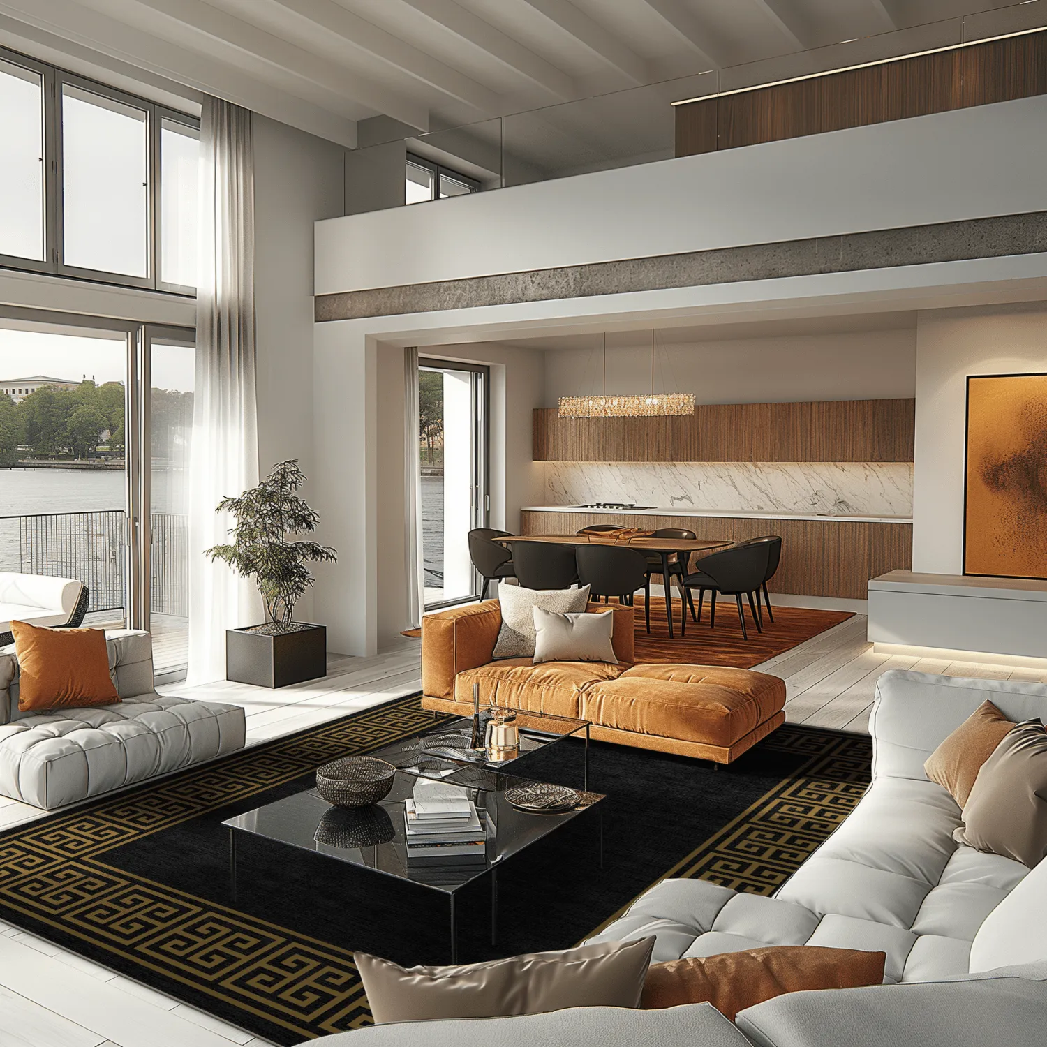 Wilton szőnyeg - Myra (fekete/arany)