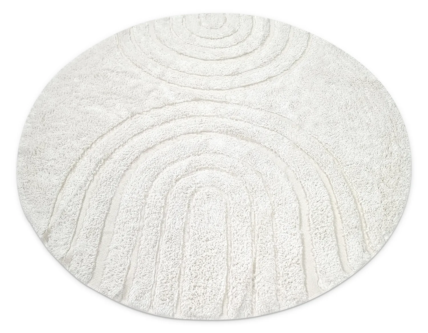 Kerek szőnyeg - Navarra Natural Cotton Shaggy (fehér)