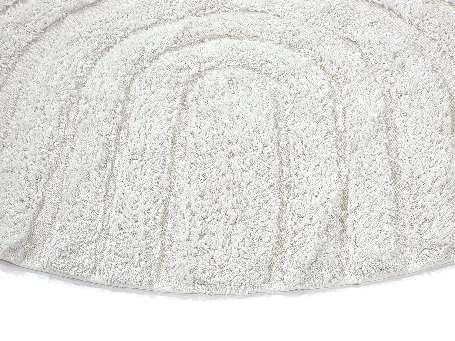 Kerek szőnyeg - Navarra Natural Cotton Shaggy (fehér)