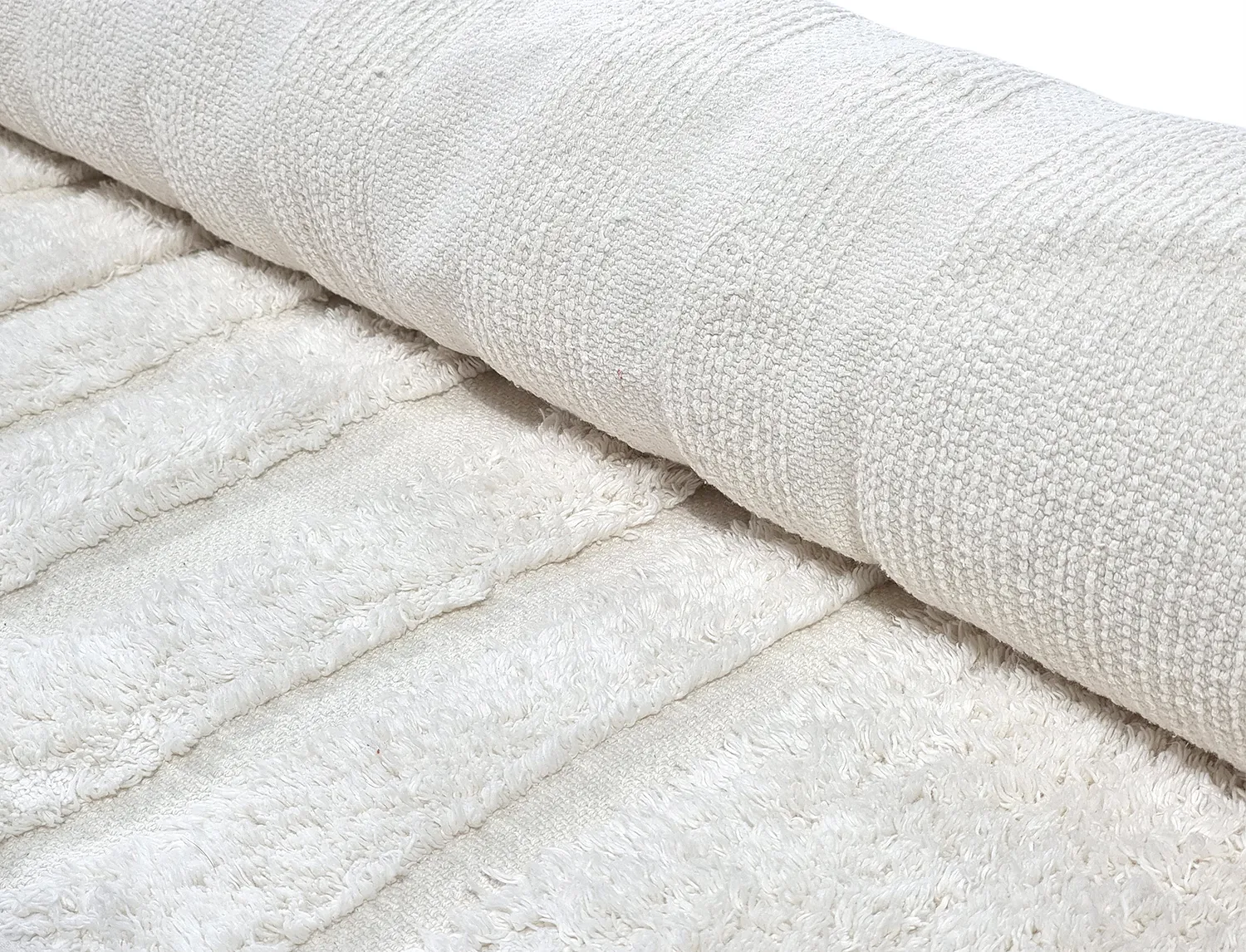Kerek szőnyeg - Navarra Natural Cotton Shaggy (fehér)