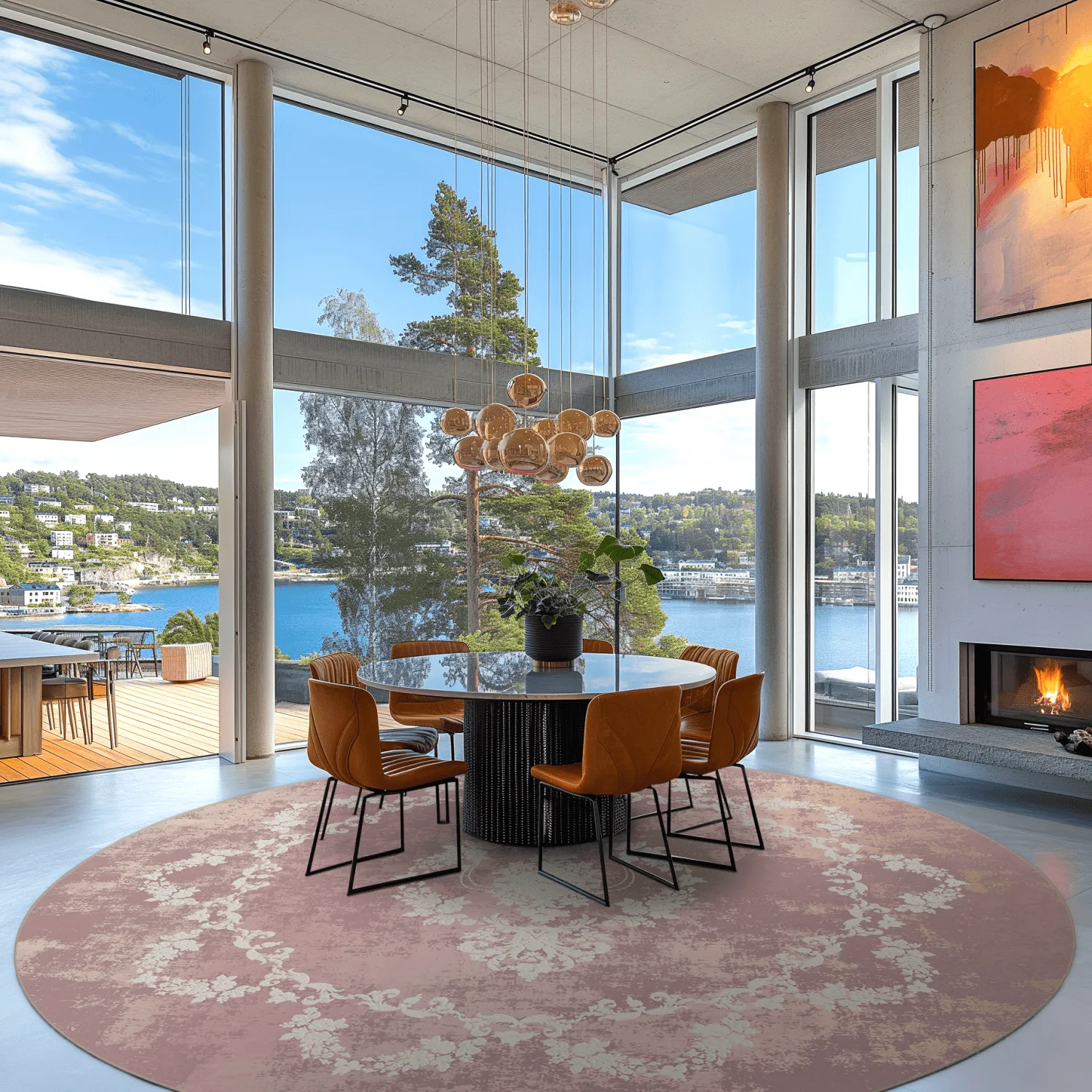 Kerek szőnyeg - Nefta (rózsaszín)