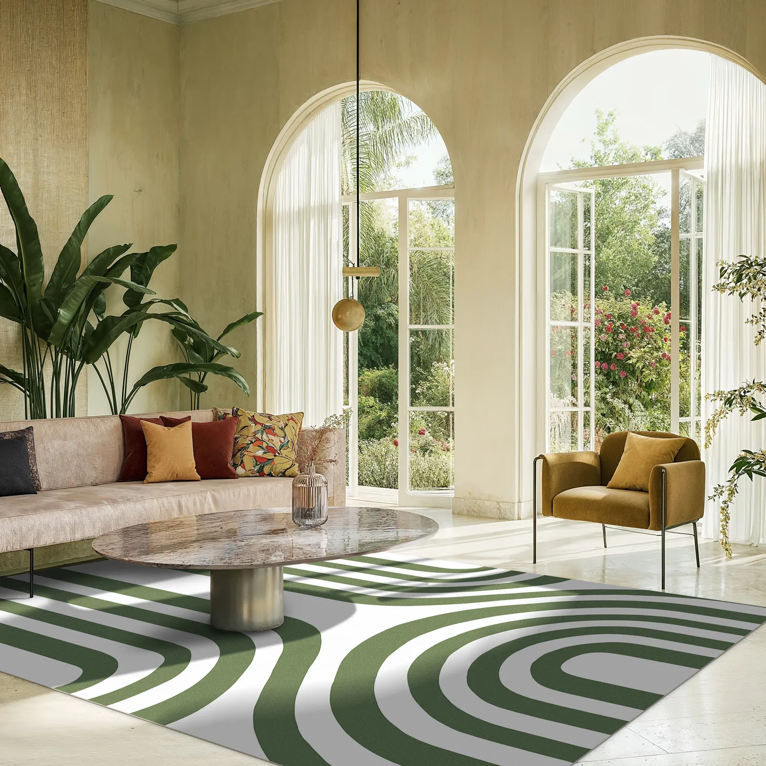 Wilton szőnyeg - Obidos (zöld/fehér)