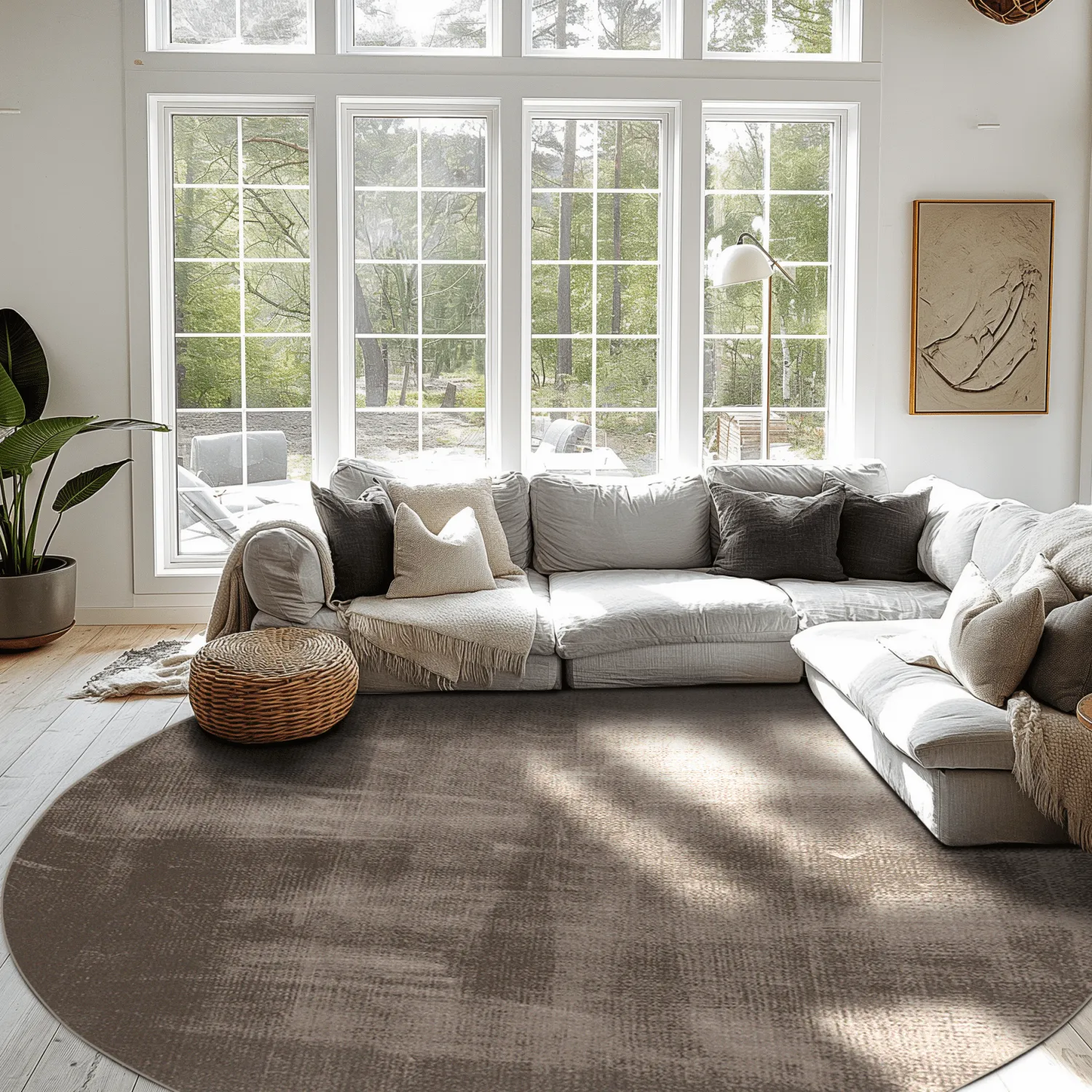 Kerek szőnyeg - Olmedo (szürke/bezs)