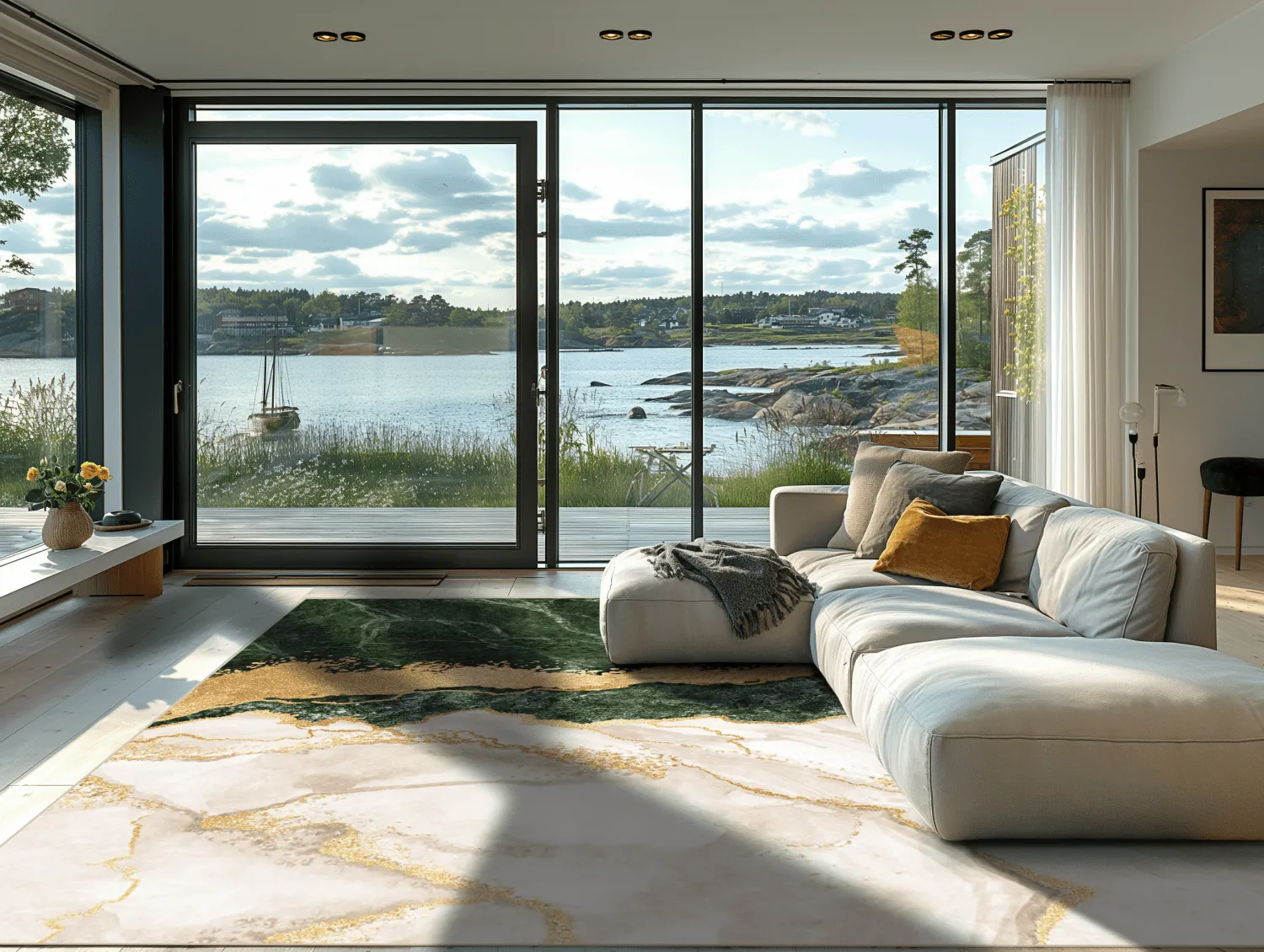 Wilton szőnyeg - Padova (zöld/fehér/arany)