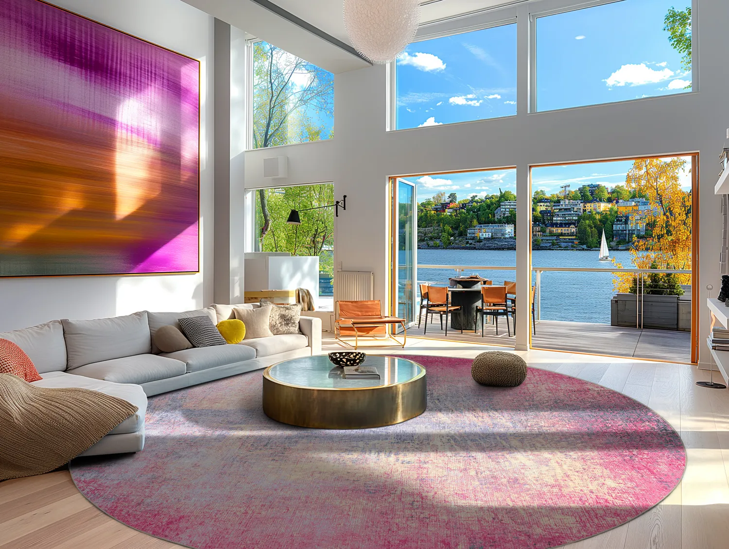 Kerek szőnyeg - Perugia (rózsaszín)