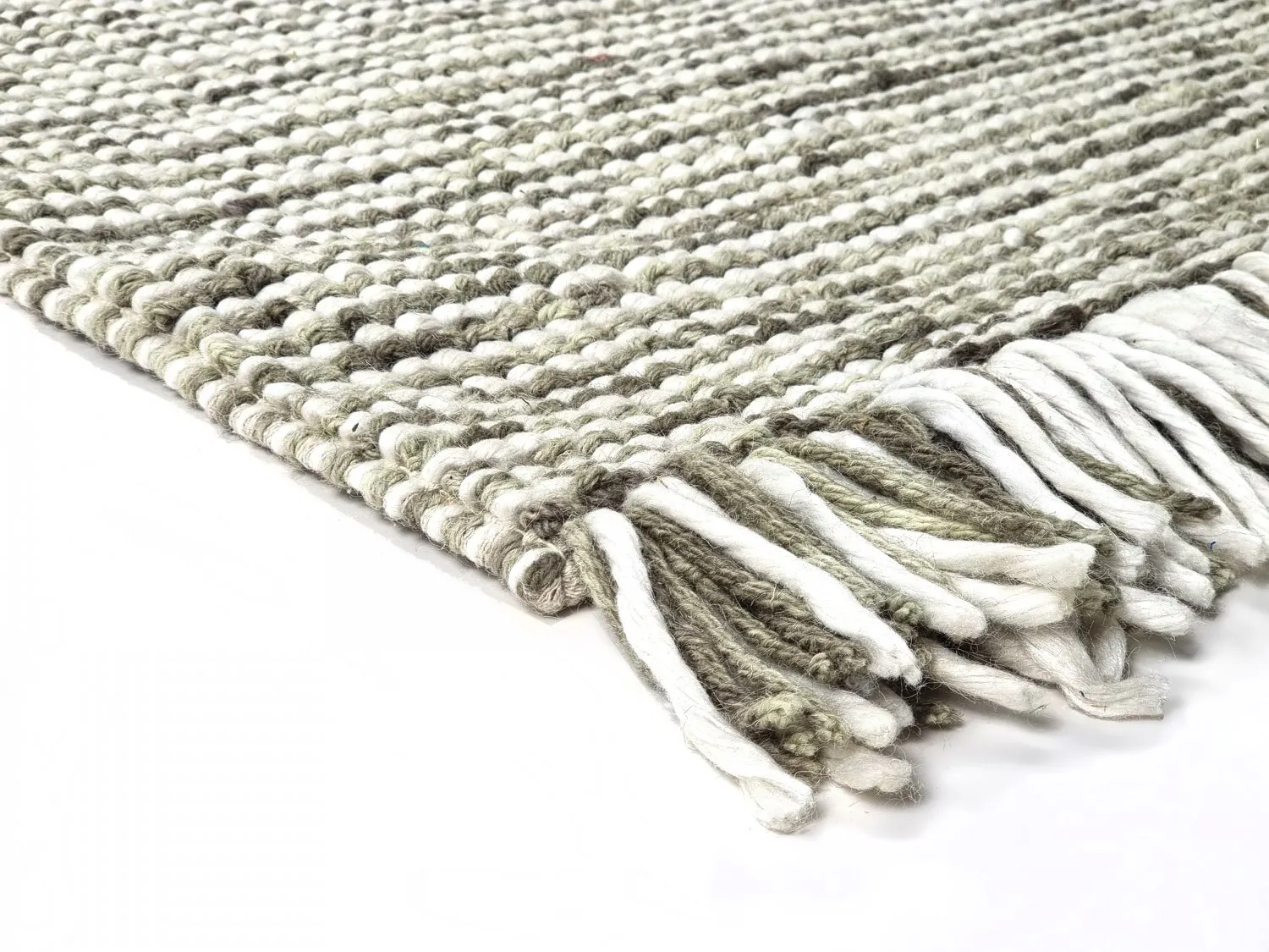 Gyapjúszőnyeg - Plockton (szürke/fehér/zöld)