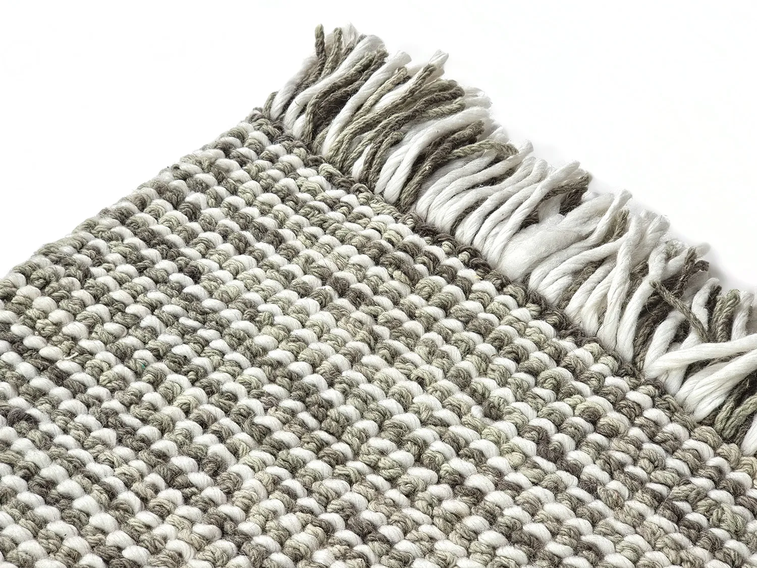 Gyapjúszőnyeg - Plockton (szürke/fehér/zöld)