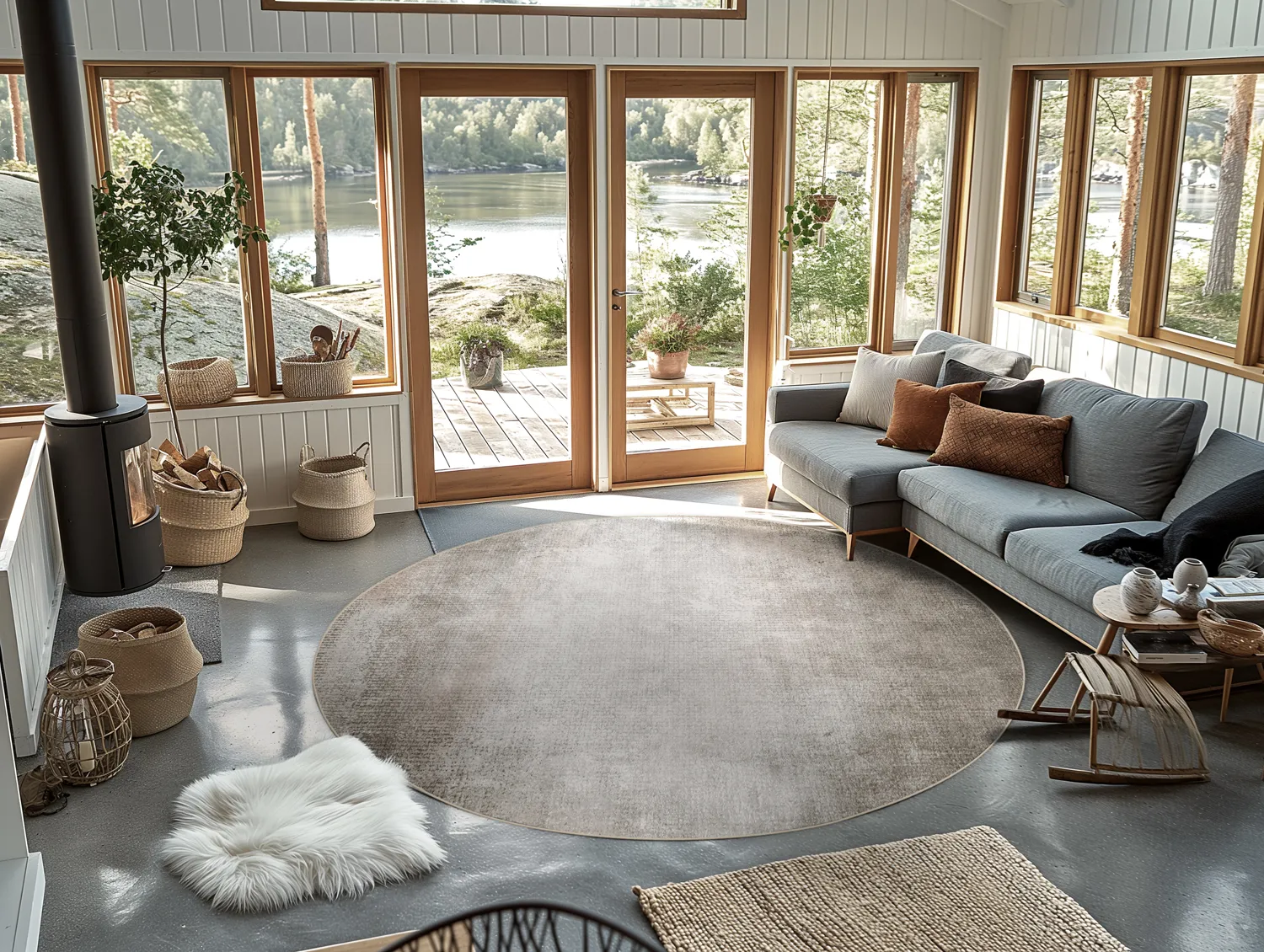 Kerek szőnyeg - Riano (szürke)