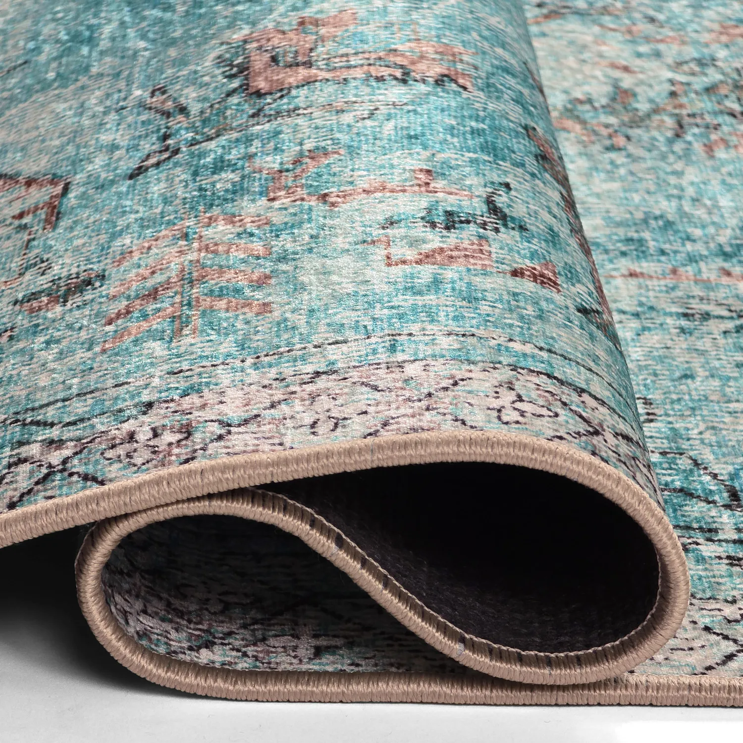 Wilton szőnyeg - rózsaszínlie (kék)