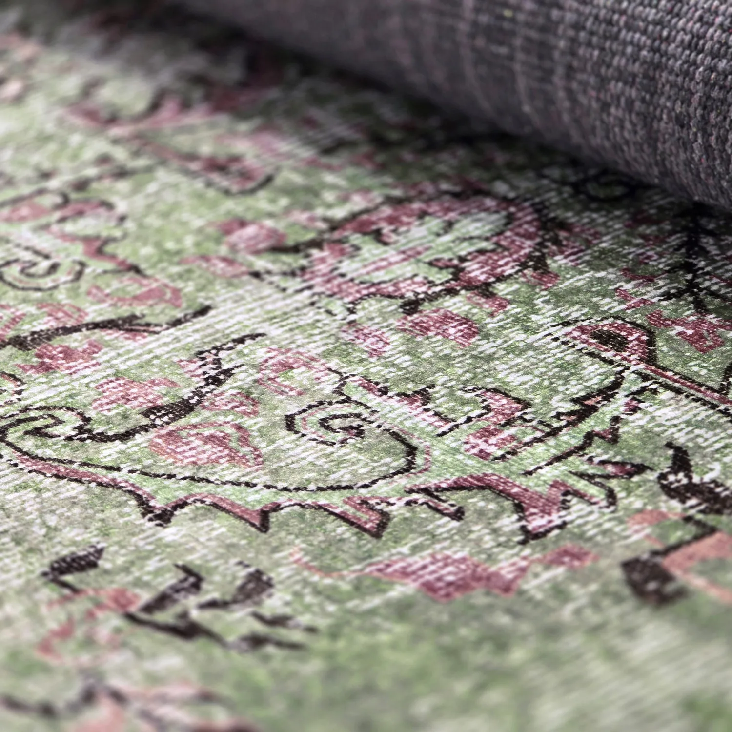 Wilton szőnyeg - rózsaszínlie (zöld)