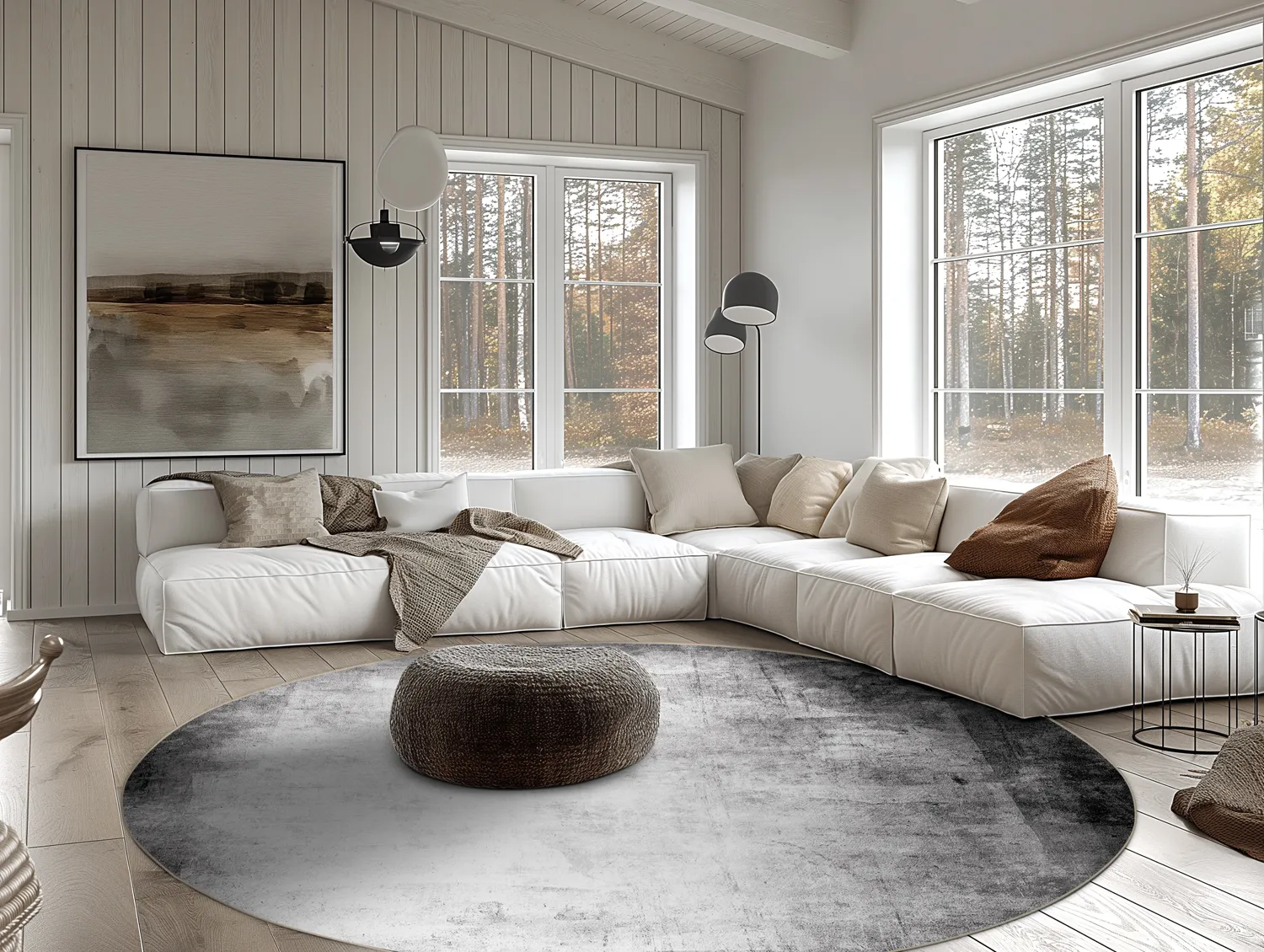 Kerek szőnyeg - Rosia (szürke)