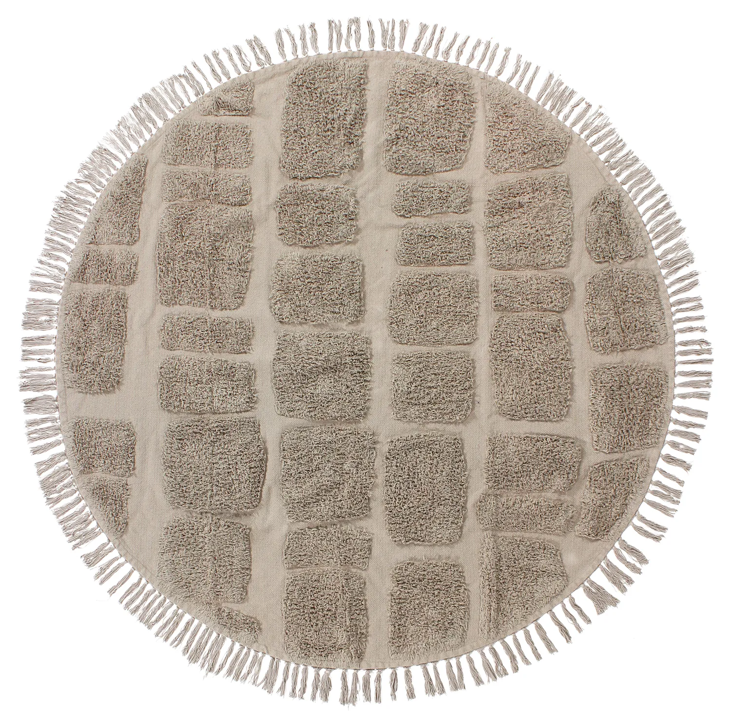 Kerek szőnyeg - Salem Natural Cotton Shaggy (tópszín)