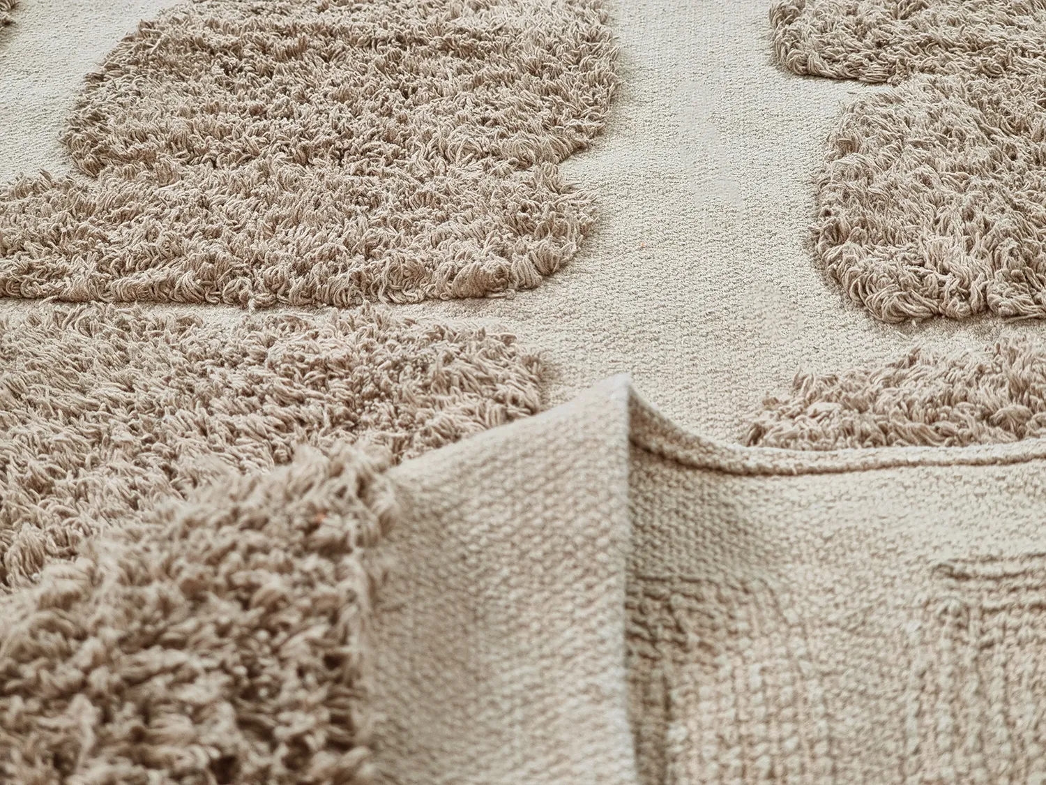 Kerek szőnyeg - Salem Natural Cotton Shaggy (tópszín)