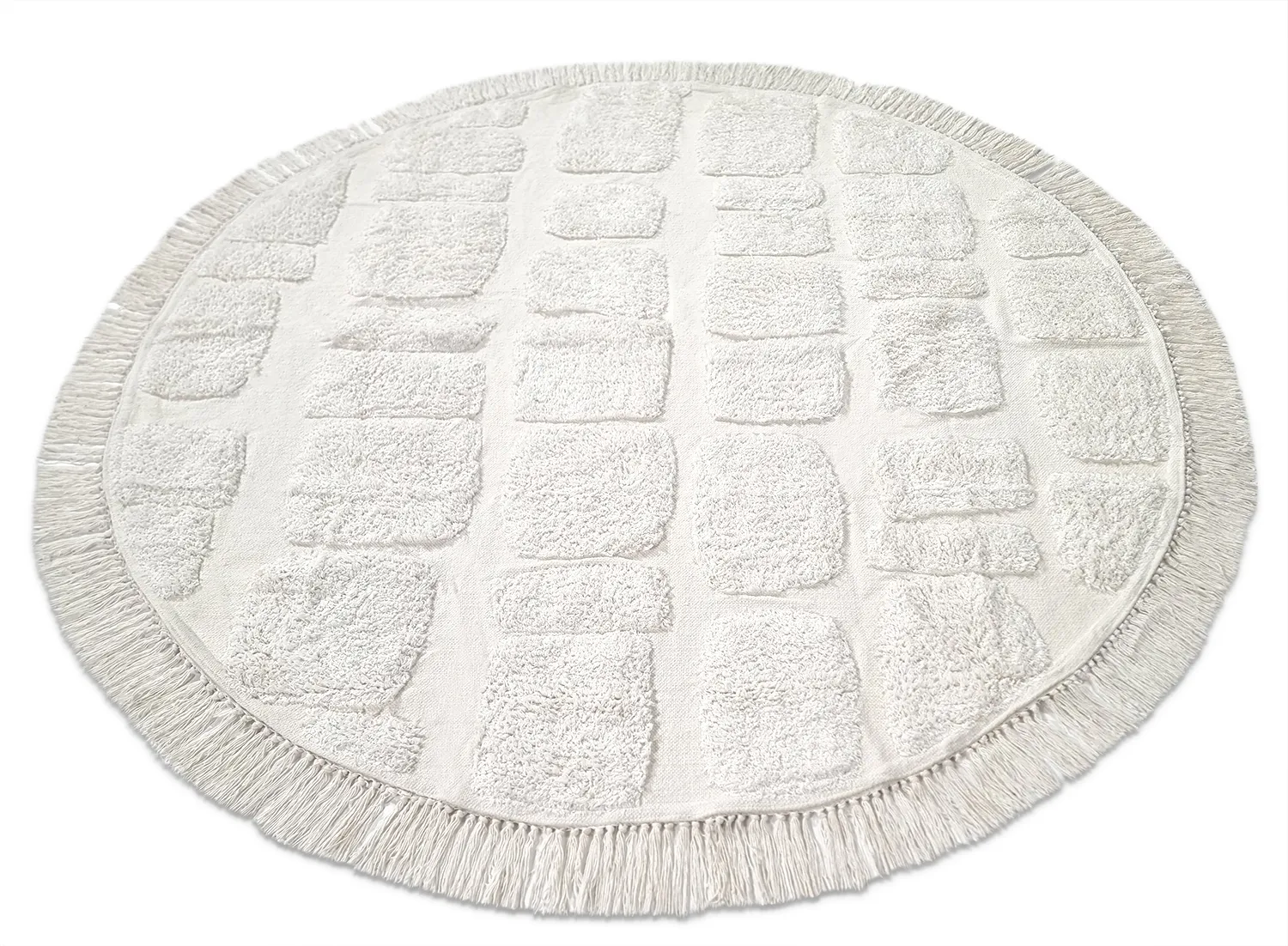 Kerek szőnyeg - Salem Natural Cotton Shaggy (offwhite)