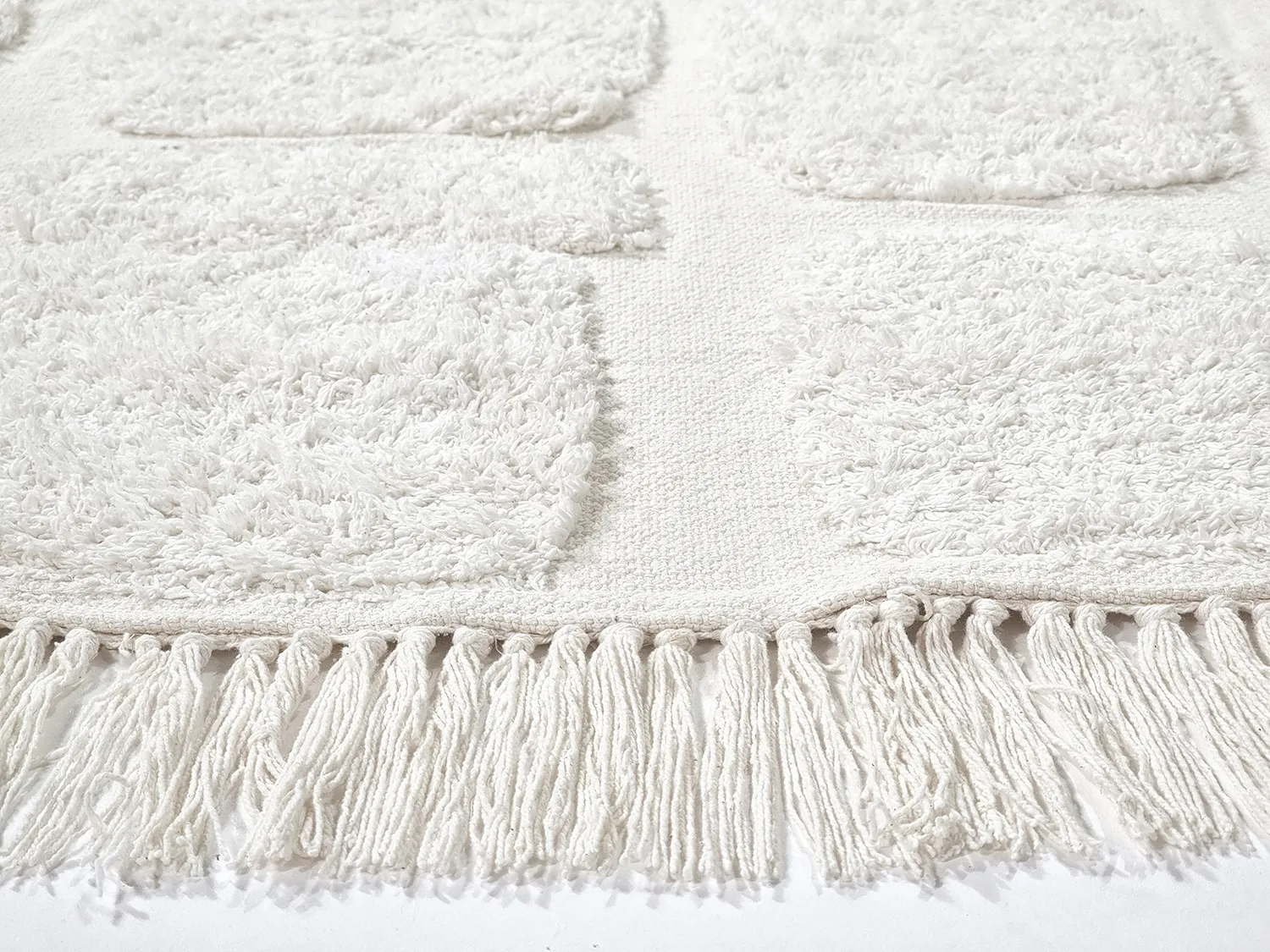 Kerek szőnyeg - Salem Natural Cotton Shaggy (offwhite)
