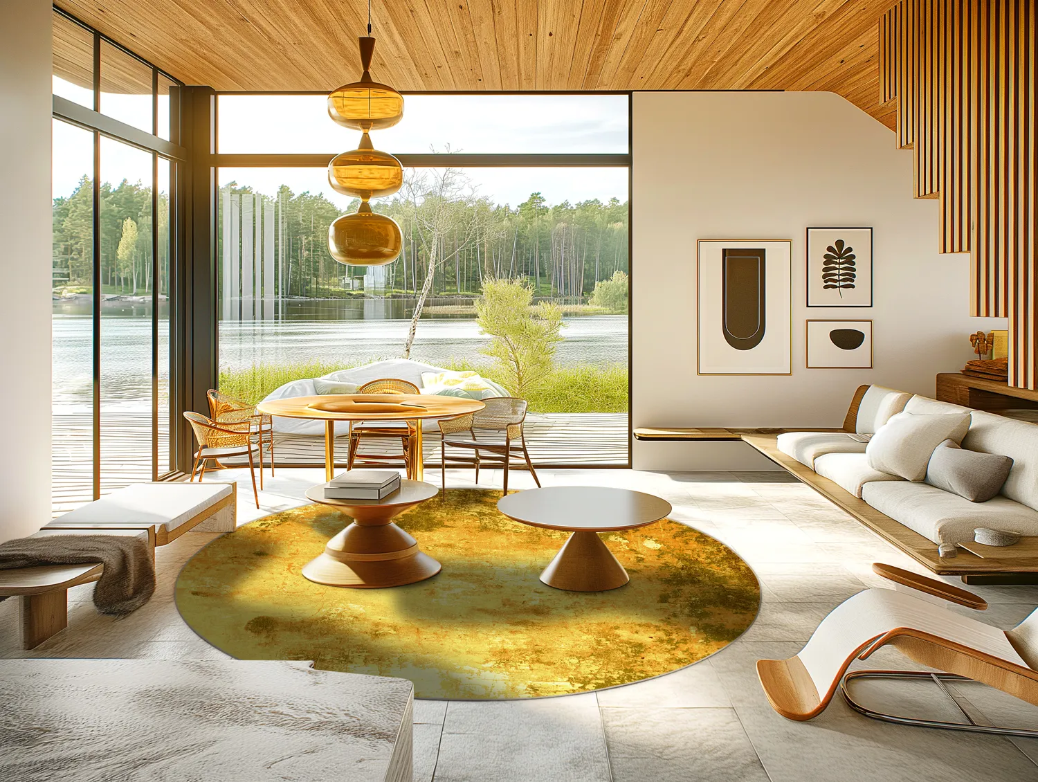 Kerek szőnyeg - Salitto (arany)