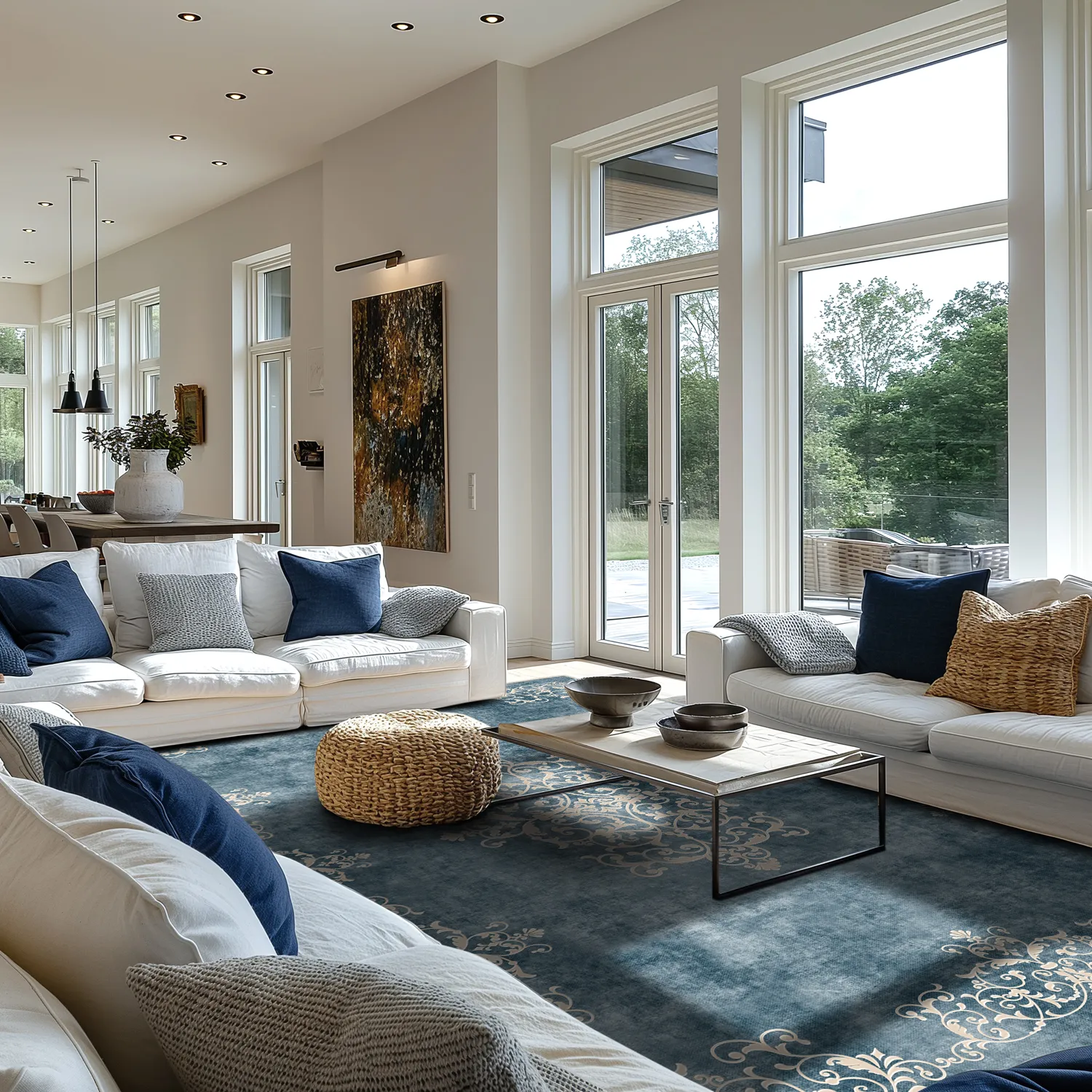 Wilton szőnyeg - Santi (kék/bezs)