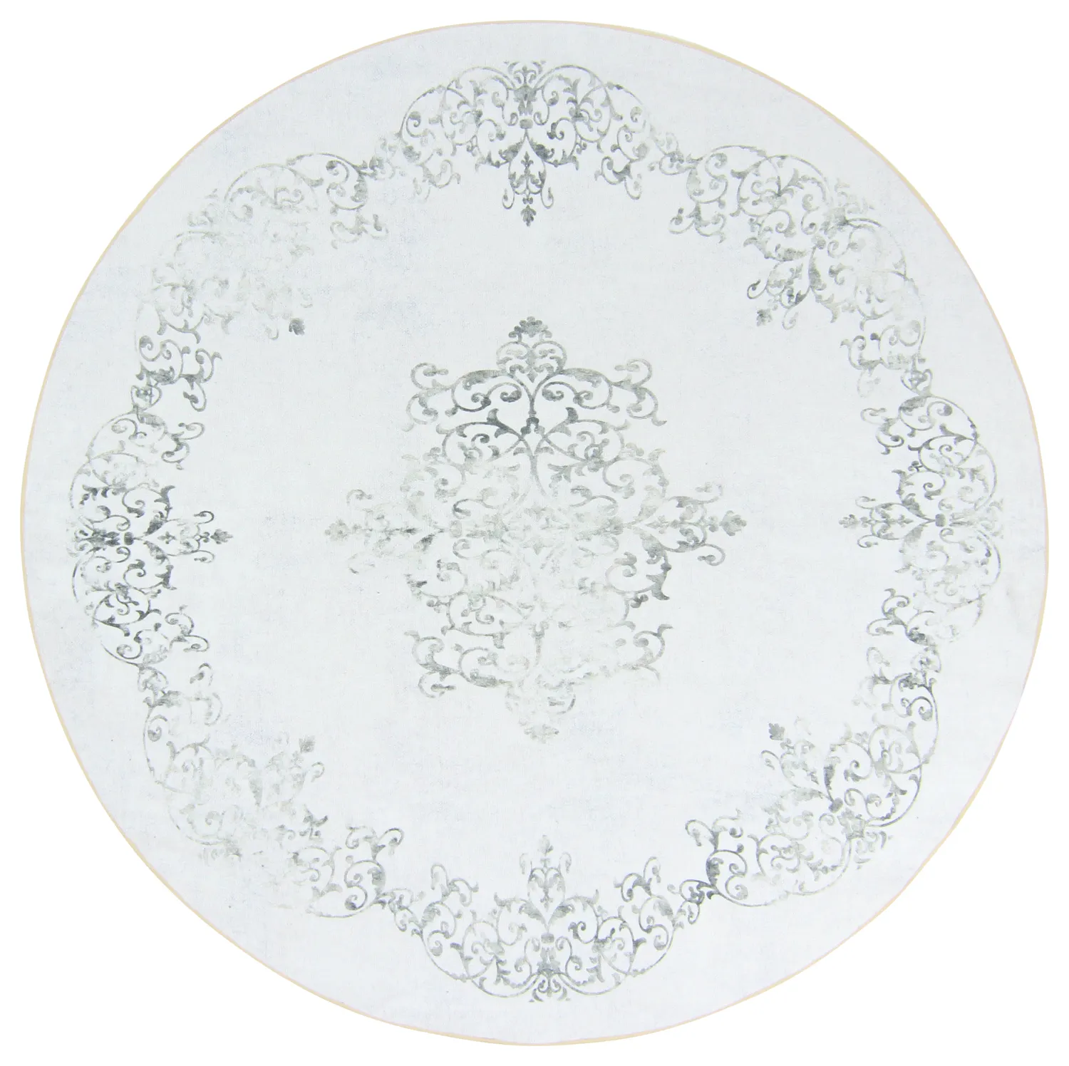 Kerek szőnyeg - Santi (fehér/szürke)