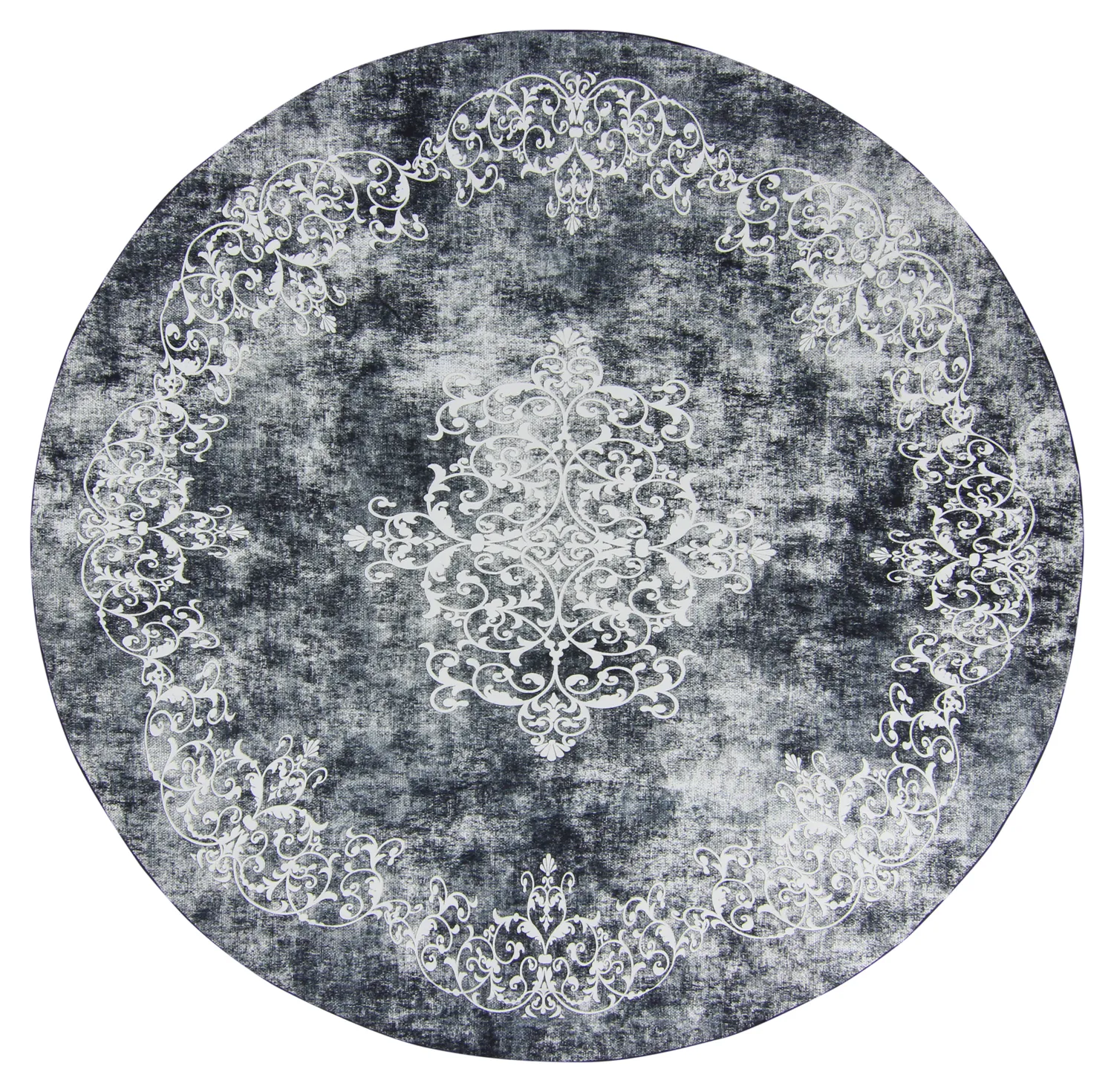 Kerek szőnyeg - Santi (kékesszürke/fehér)