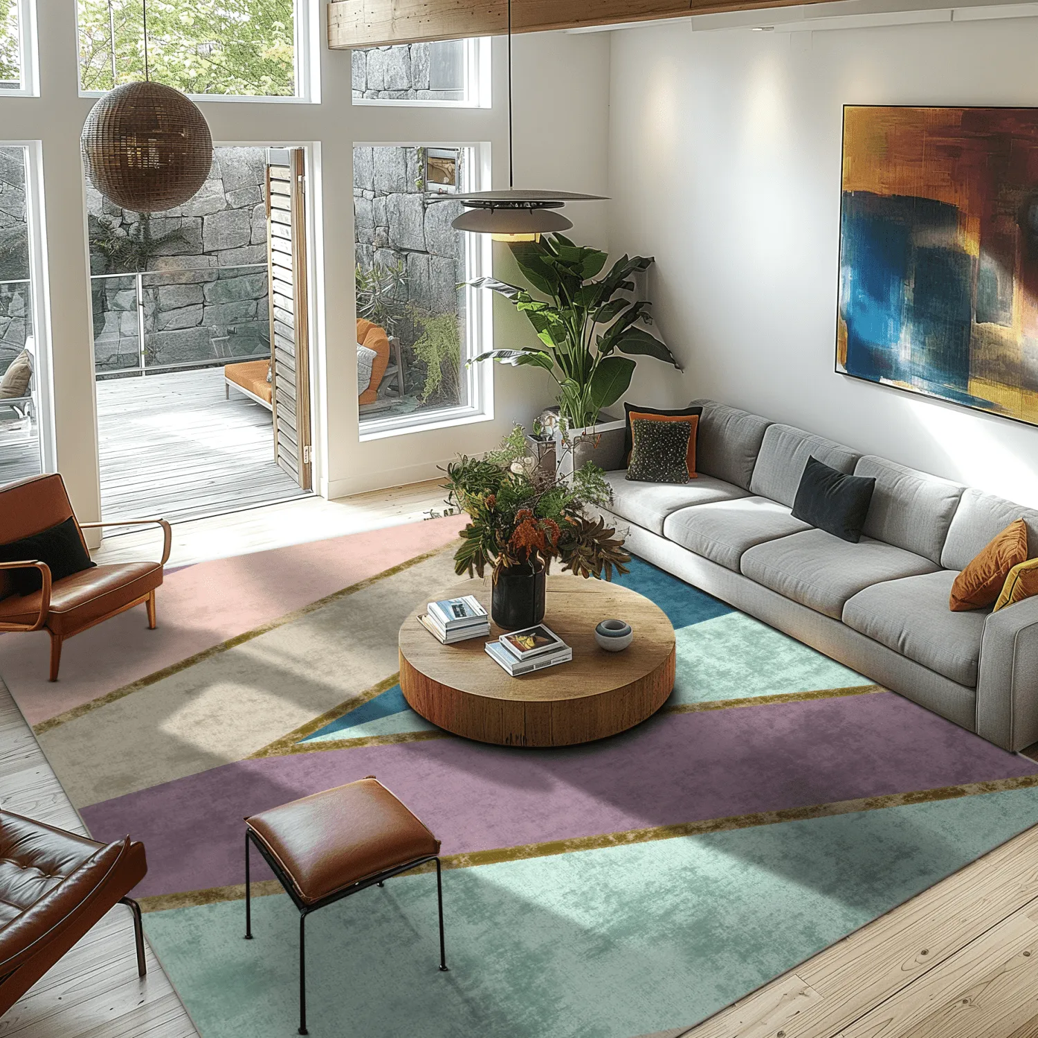 Wilton szőnyeg - Sanya (kék/többszínű)