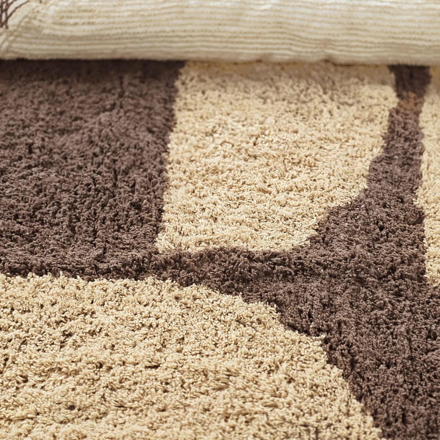 Kerek szőnyeg - Siberia Natural Cotton Shaggy (bézs/barna)