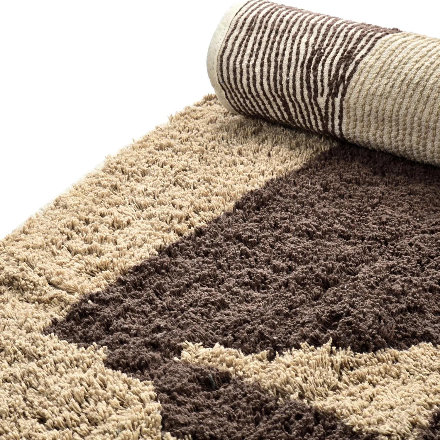 Kerek szőnyeg - Siberia Natural Cotton Shaggy (bézs/barna)