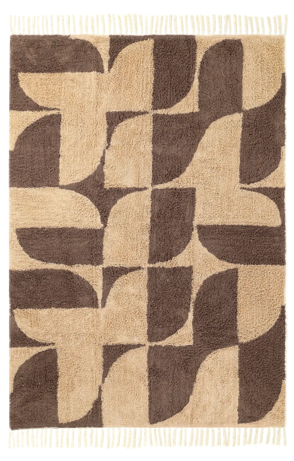 Shaggy szőnyeg - Siberia Natural Cotton Shaggy (bézs/barna)