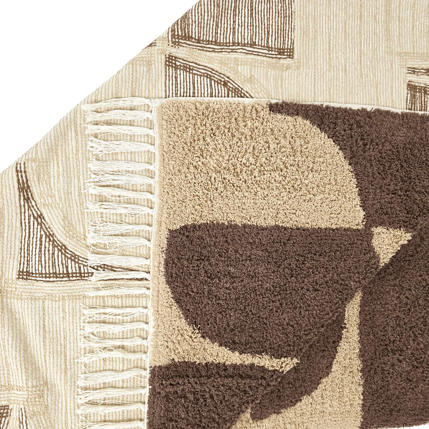 Shaggy szőnyeg - Siberia Natural Cotton Shaggy (bézs/barna)