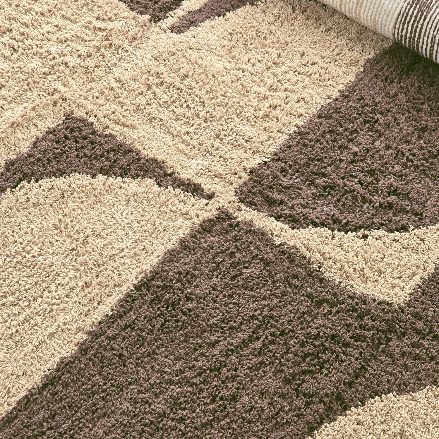 Shaggy szőnyeg - Siberia Natural Cotton Shaggy (bézs/barna)