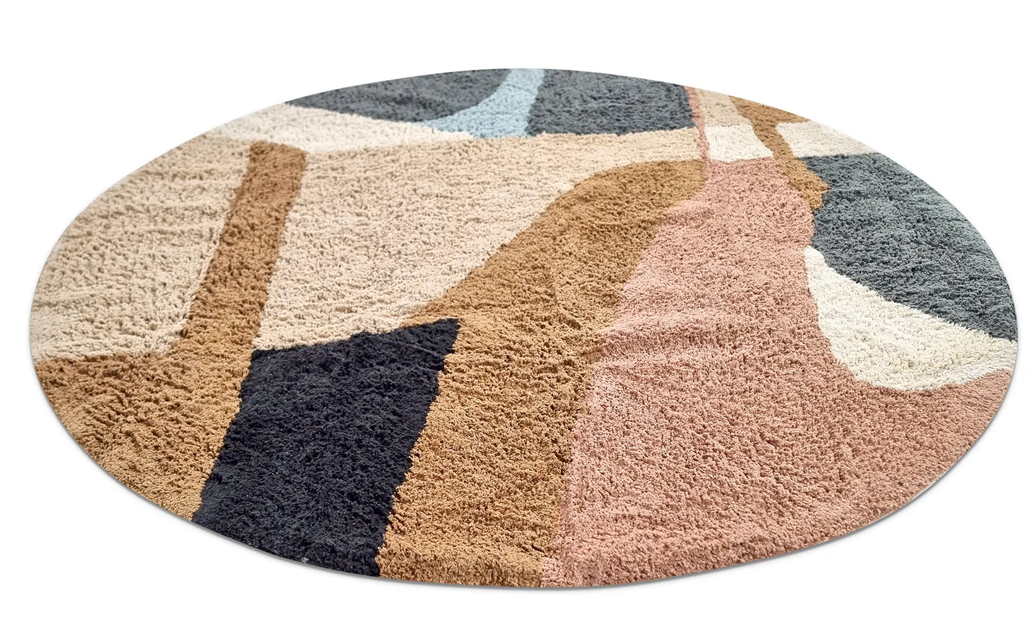 Kerek szőnyeg - Sion Natural Cotton Shaggy (többszínű)