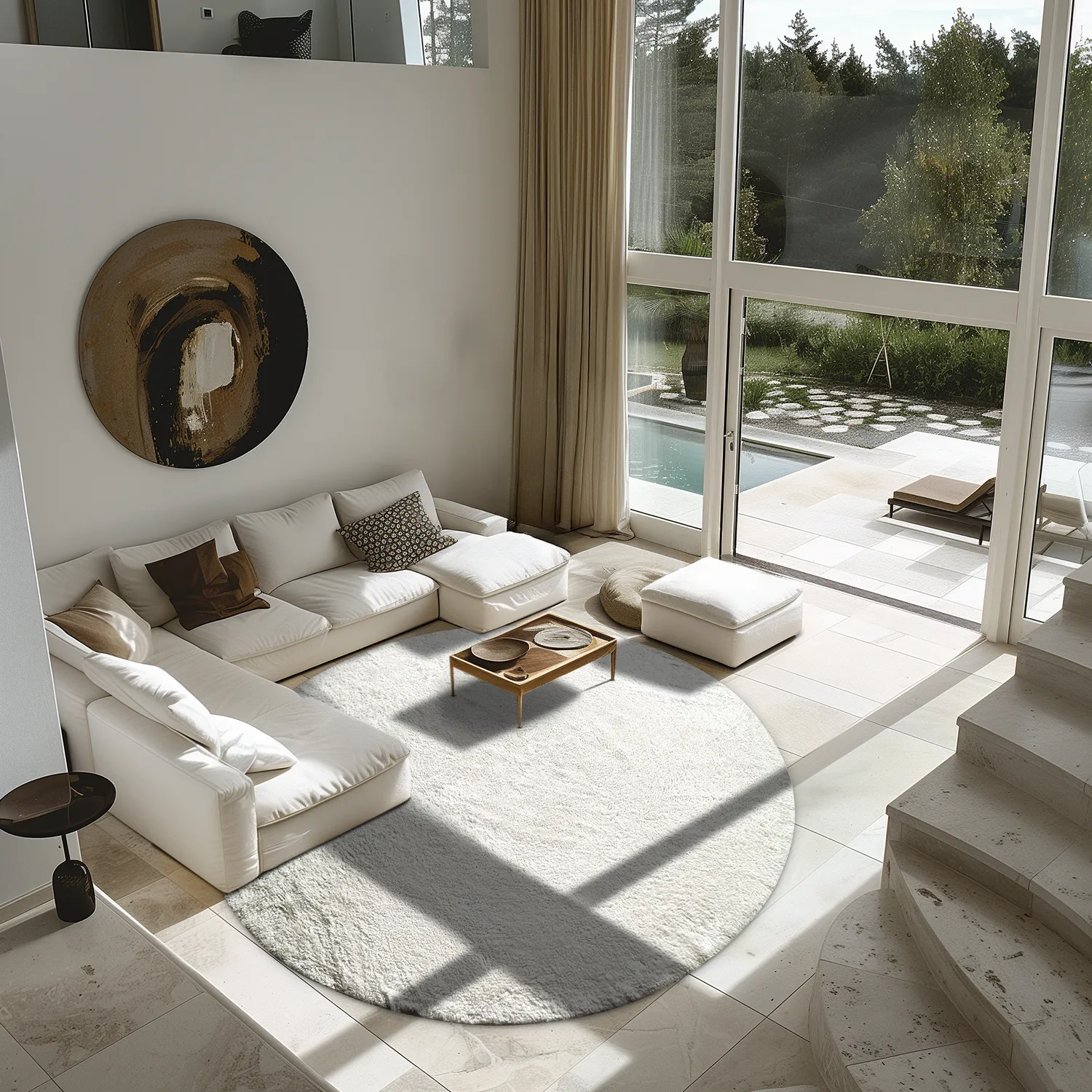 Kerek szőnyeg - Sion Natural Cotton Shaggy (offwhite)