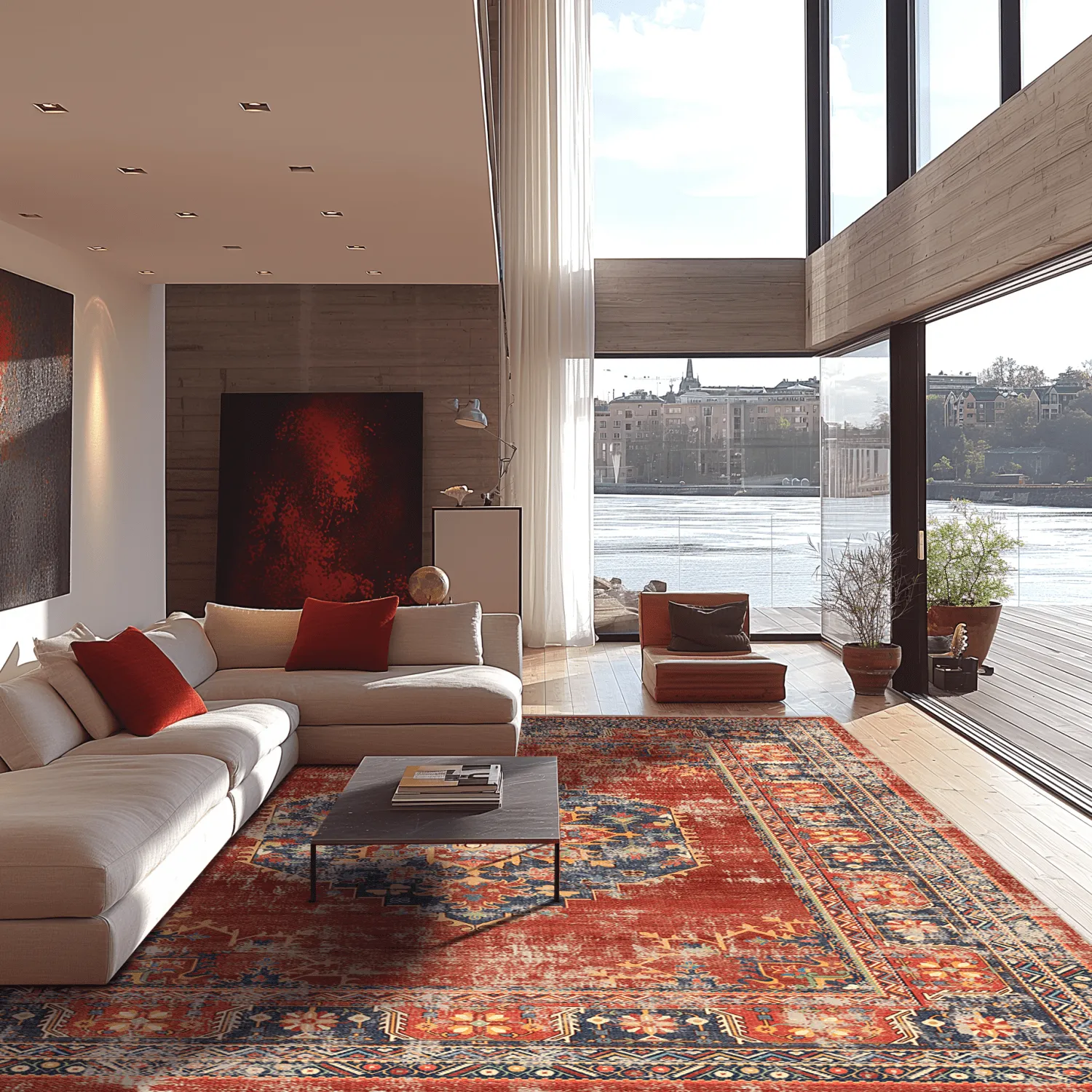 Wilton szőnyeg - Soussi (piros/többszínű)