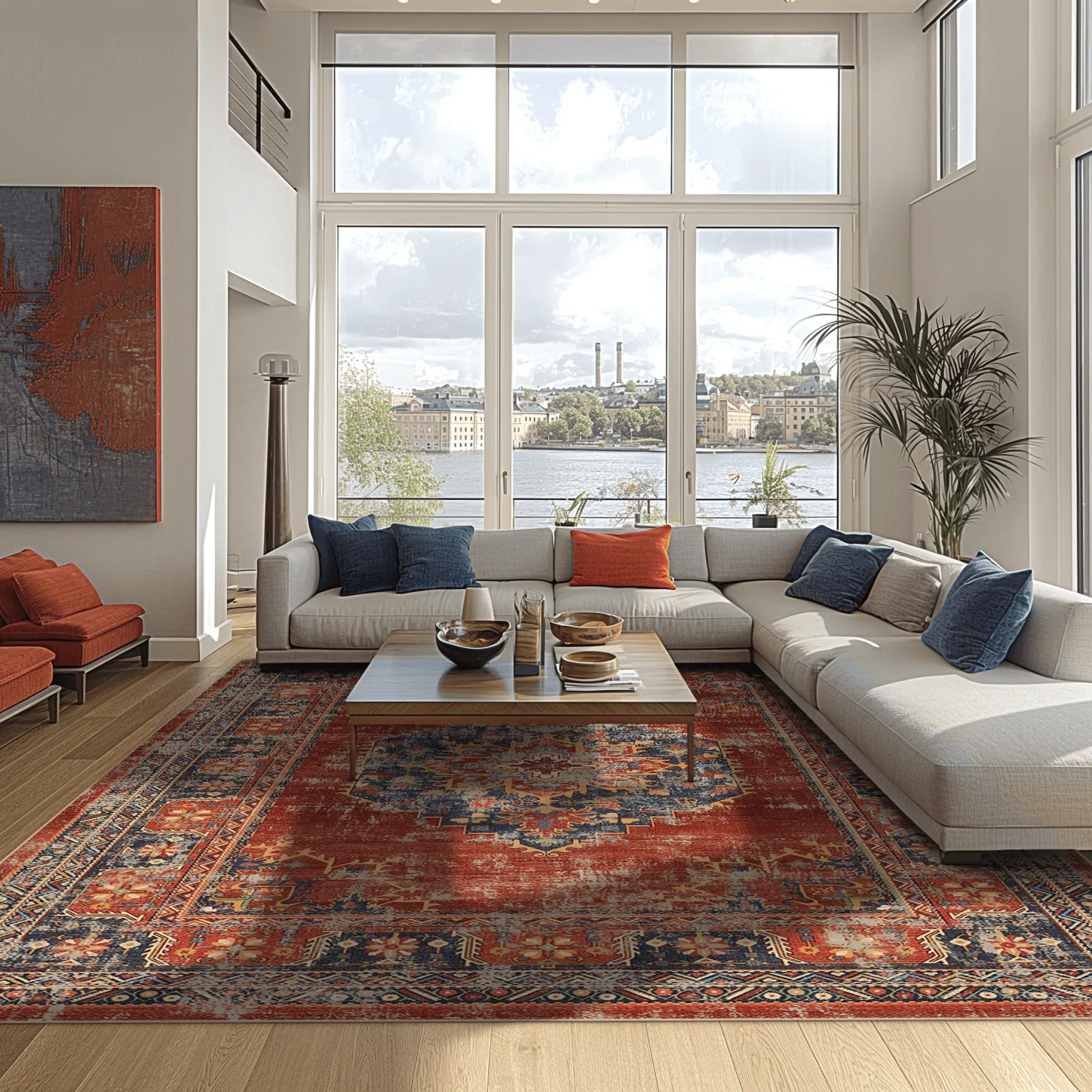 Wilton szőnyeg - Soussi (piros/többszínű)