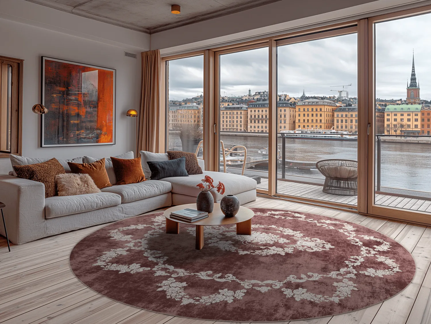 Kerek szőnyeg - Taknis (piros)