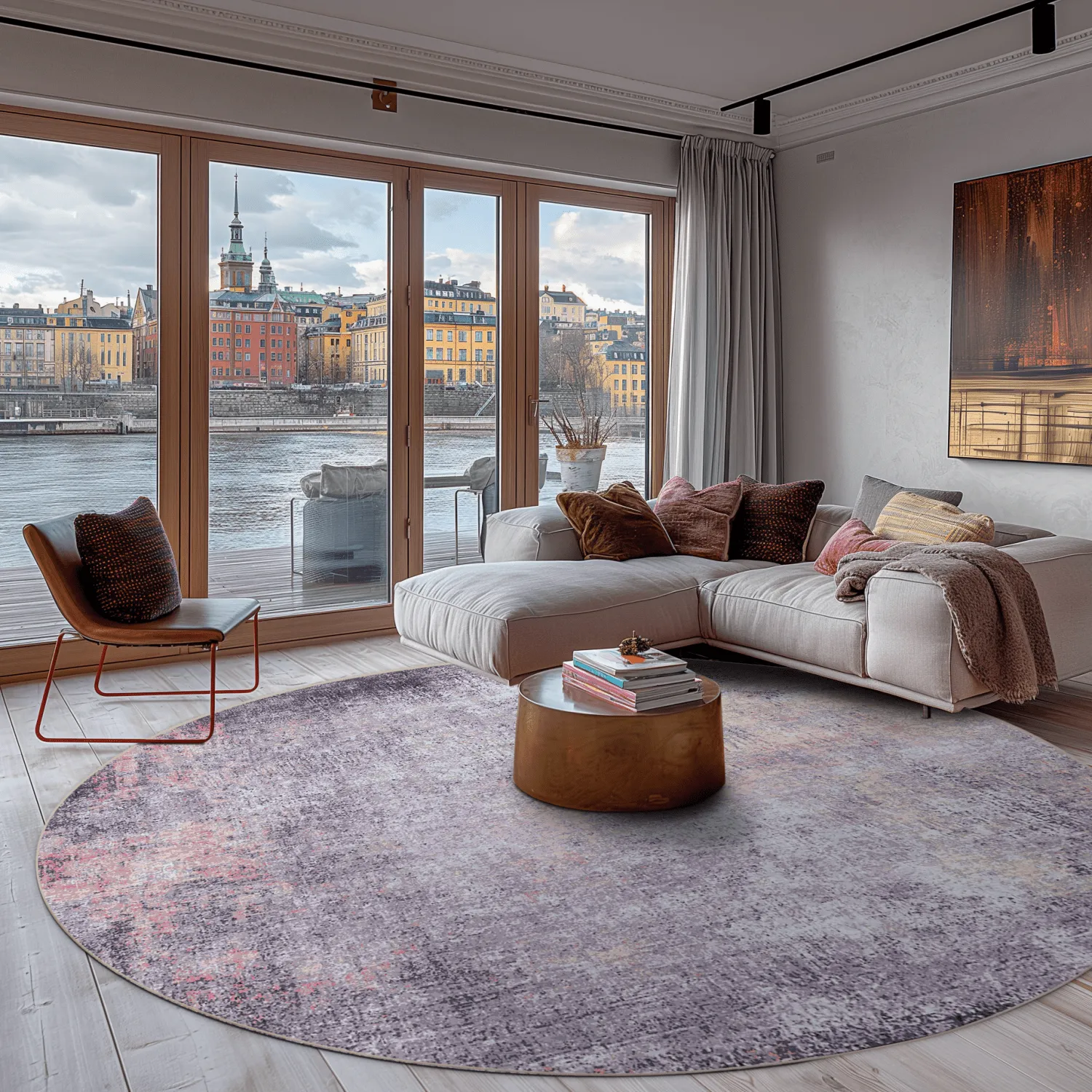 Kerek szőnyeg - Tarnos (lila)